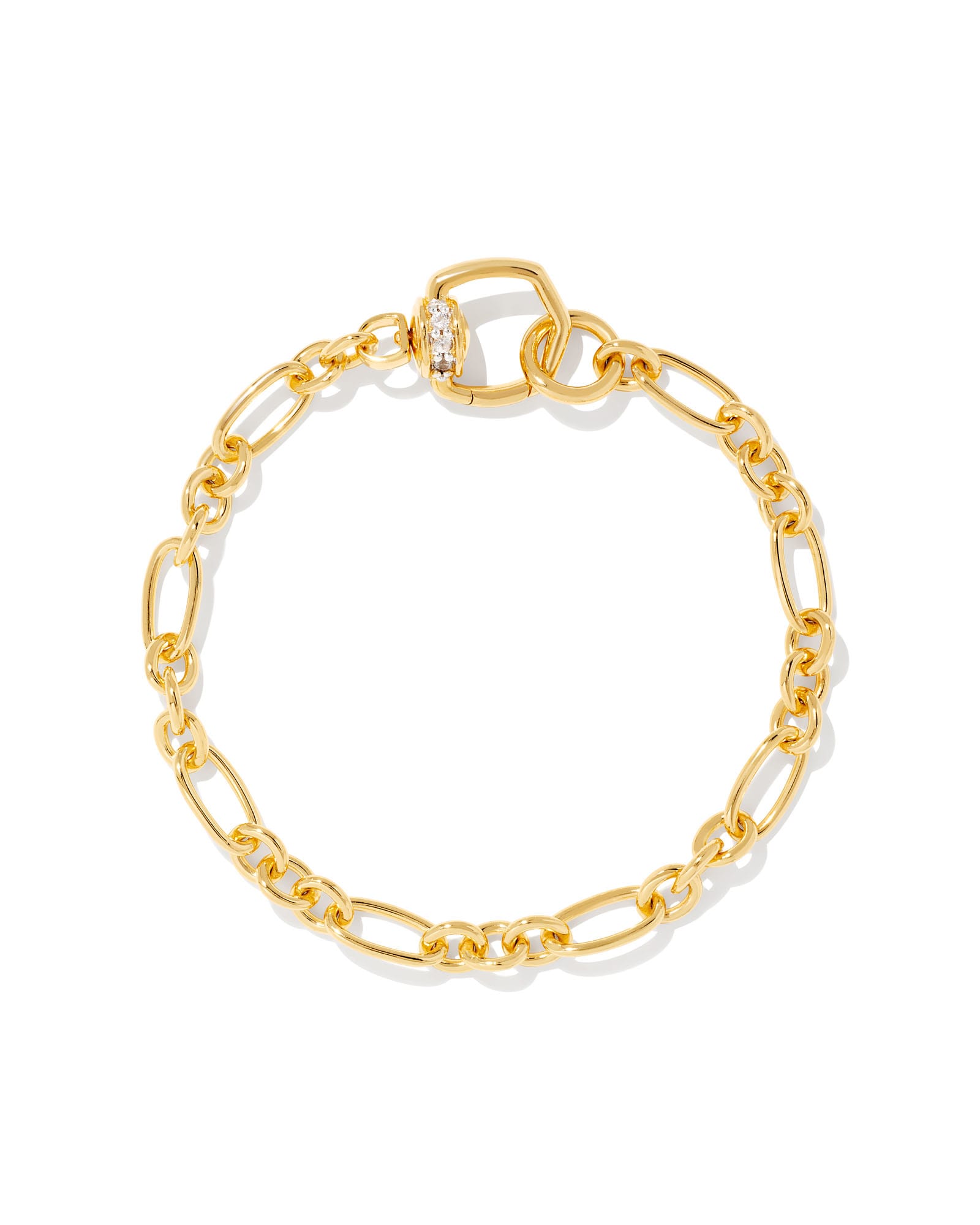 Ari Heart Delicate Chain Bracelet in 18k Yellow Gold Vermeil