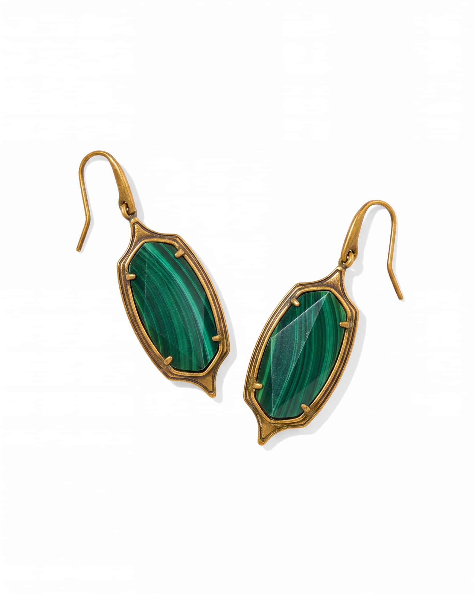 Large Green Drop Earrings