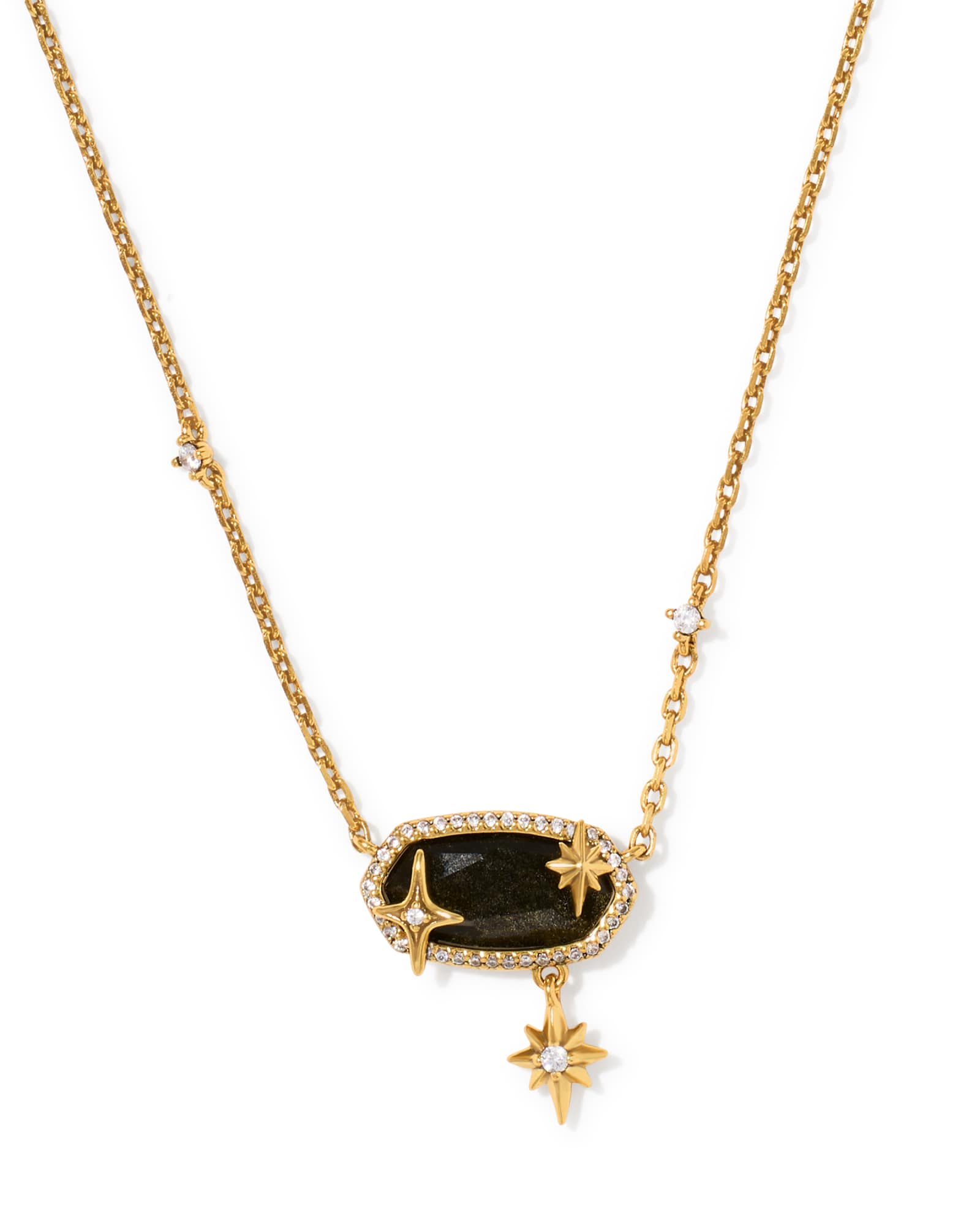 Elisa Star Vintage Gold Short Pendant Necklace