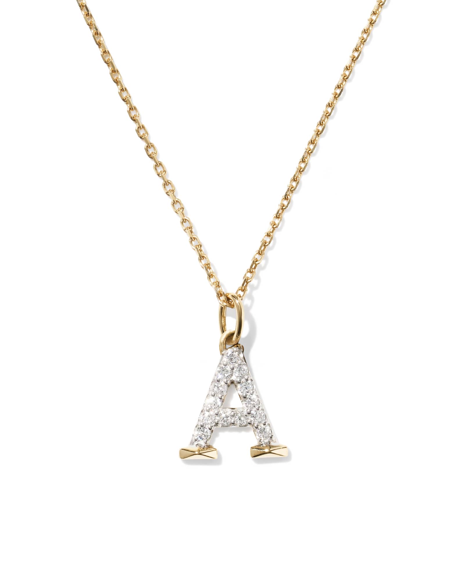 Fine Gold Diamond Letter Necklaces