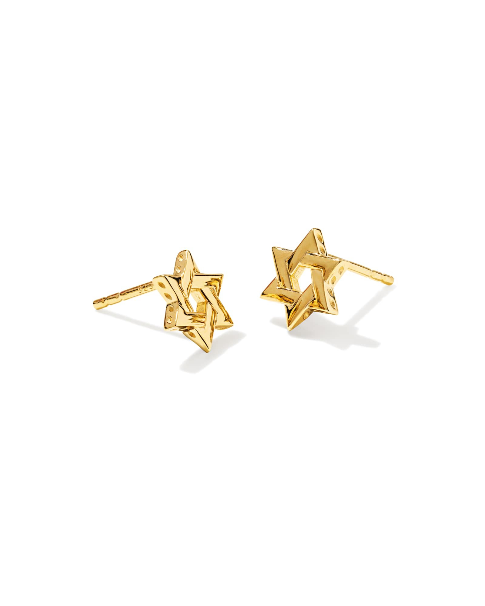 Star of David 18k Gold Vermeil Stud Earrings