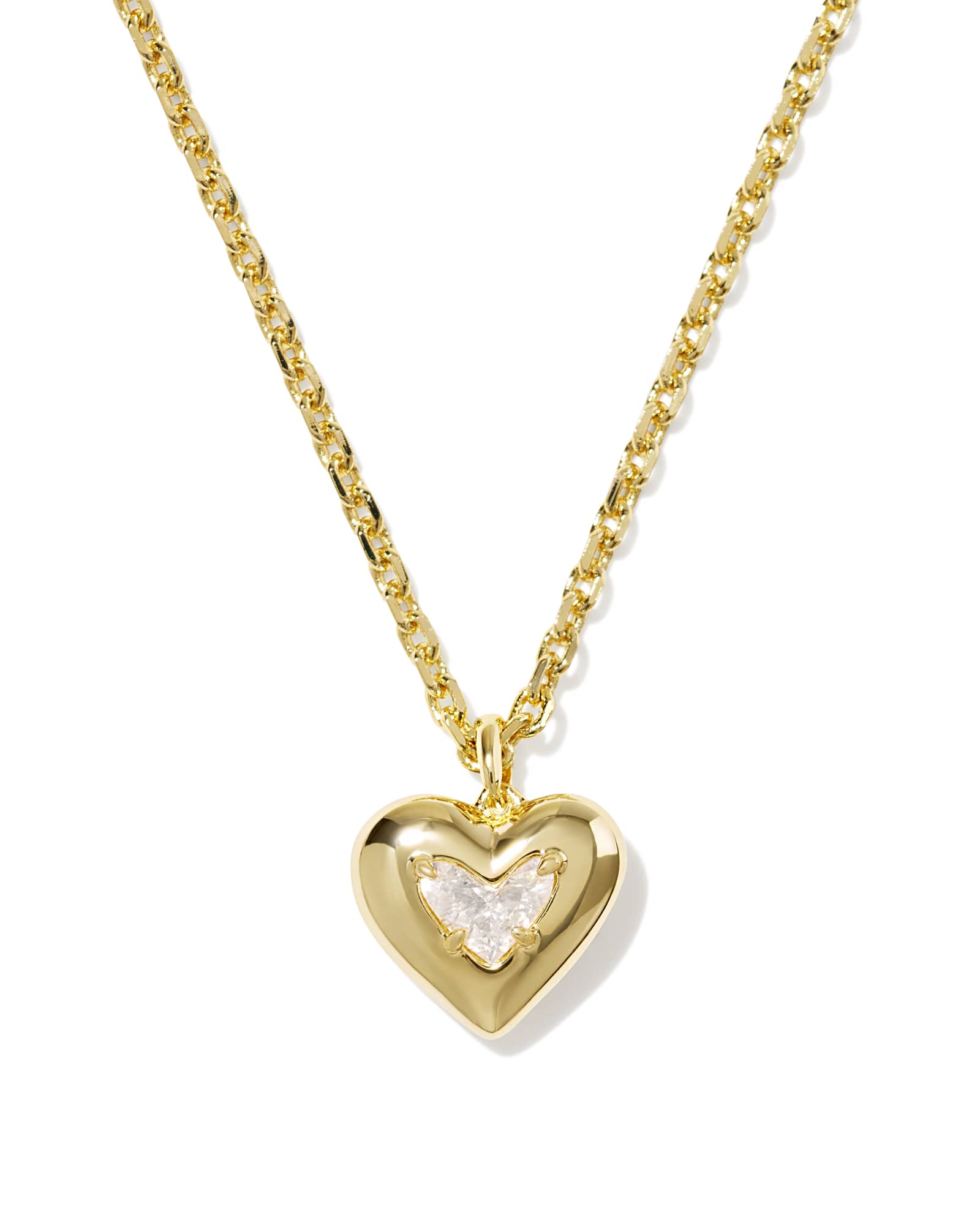 Joanne Gold Heart Short Pendant Necklace