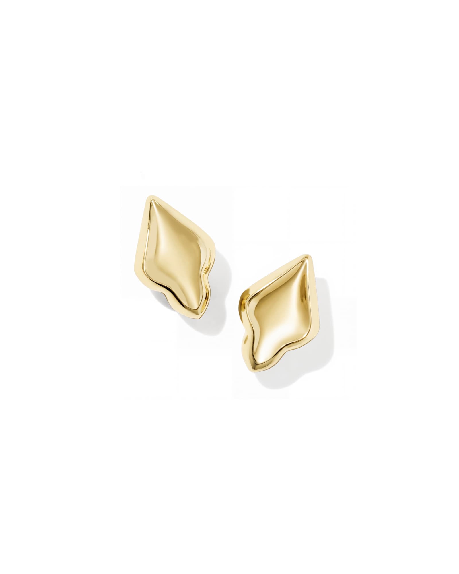 Adeline Gold Metal Stud Earrings