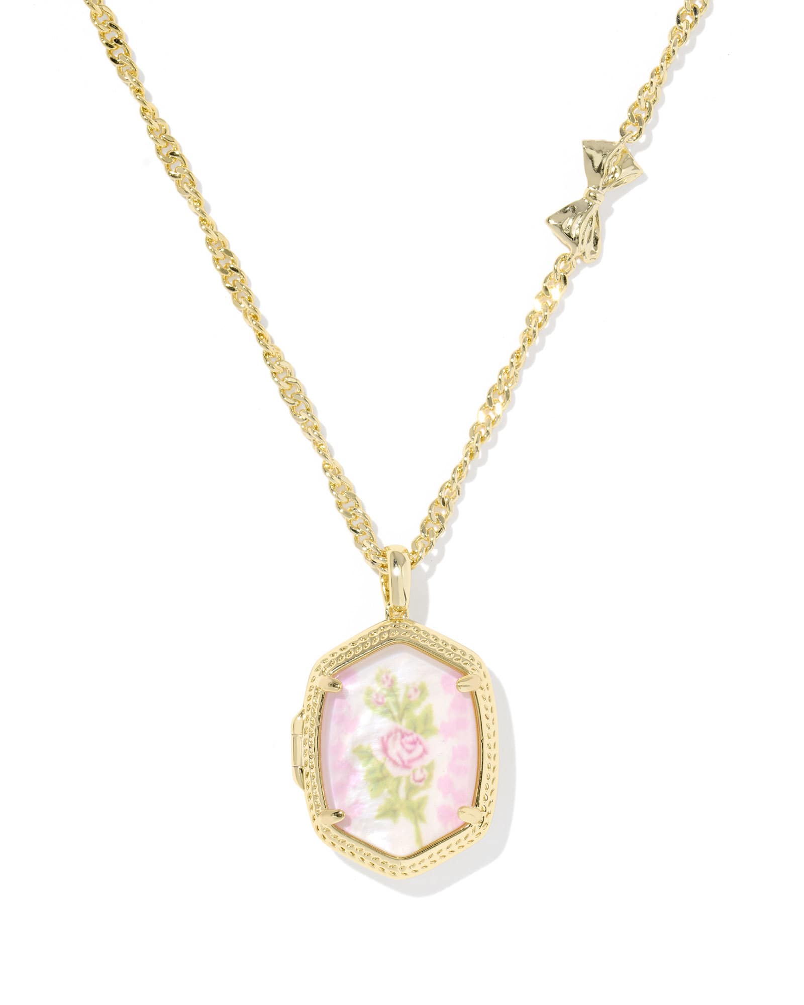 Kendra Scott x LoveShackFancy Daphne Gold Locket Necklace | Illusion