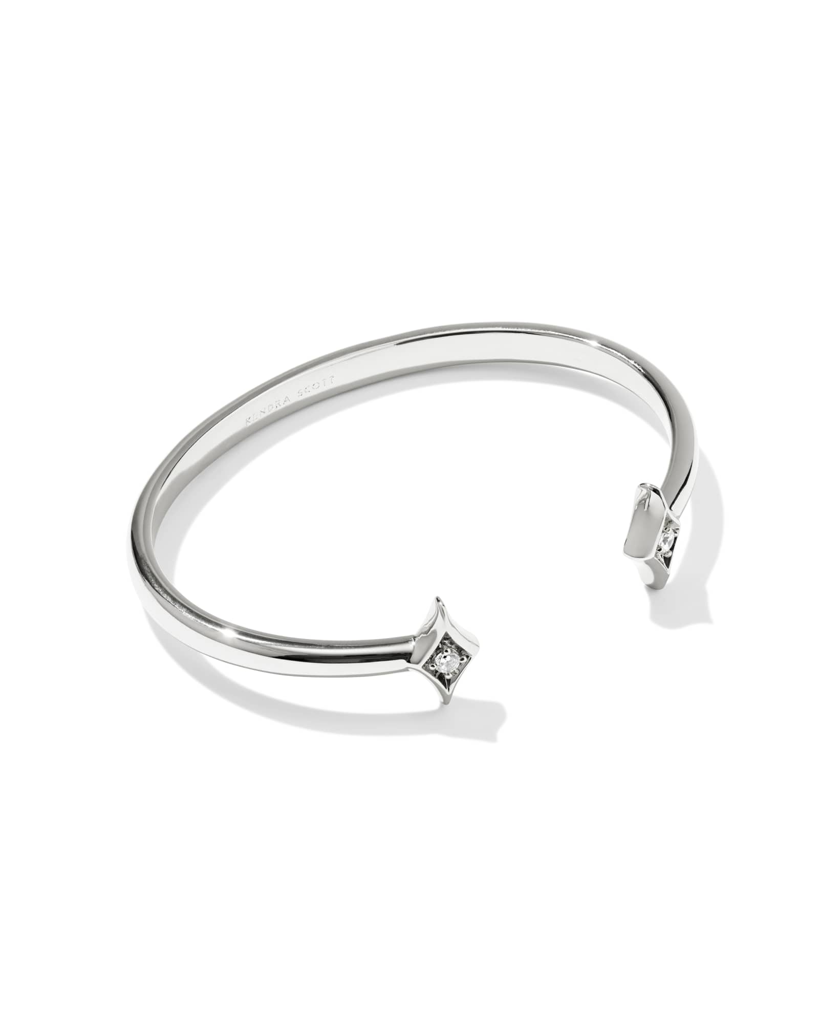 Kinsley Crystal Silver Cuff Bracelet