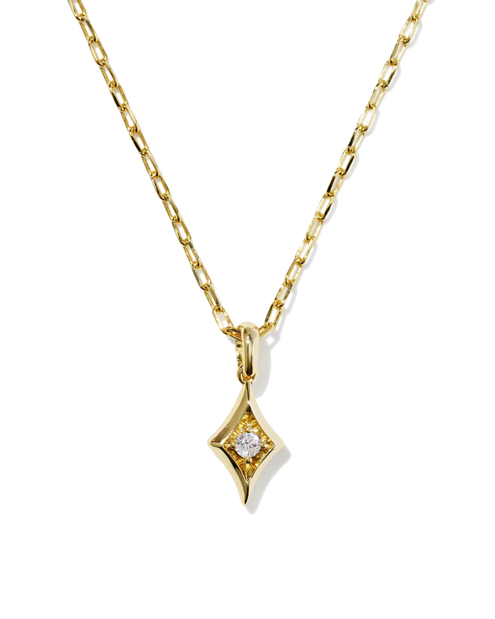 Kinsley Crystal Gold Short Pendant Necklace