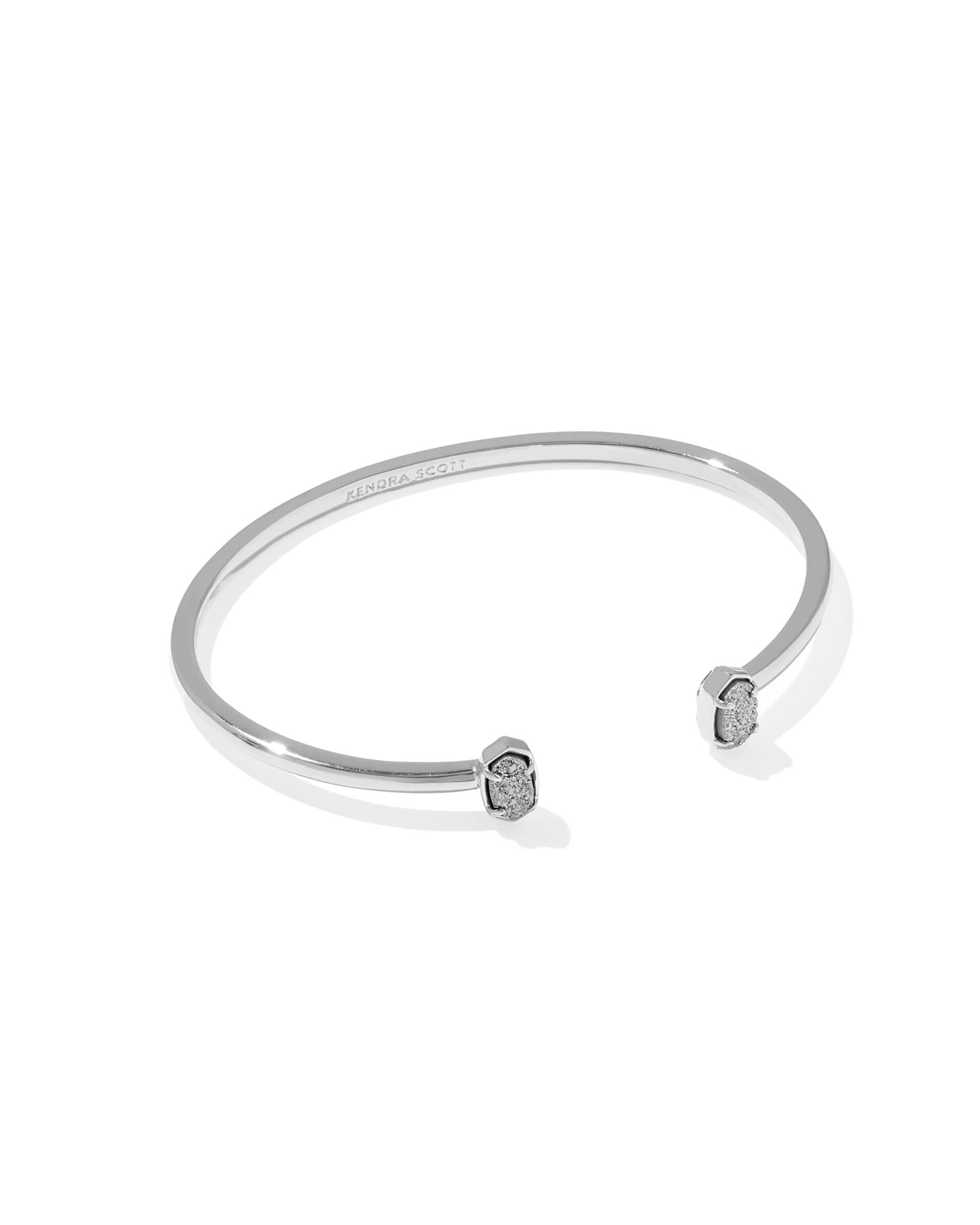 Kendra Scott Emilie Silver Cuff Bracelet | Drusy/Metal Rhodium