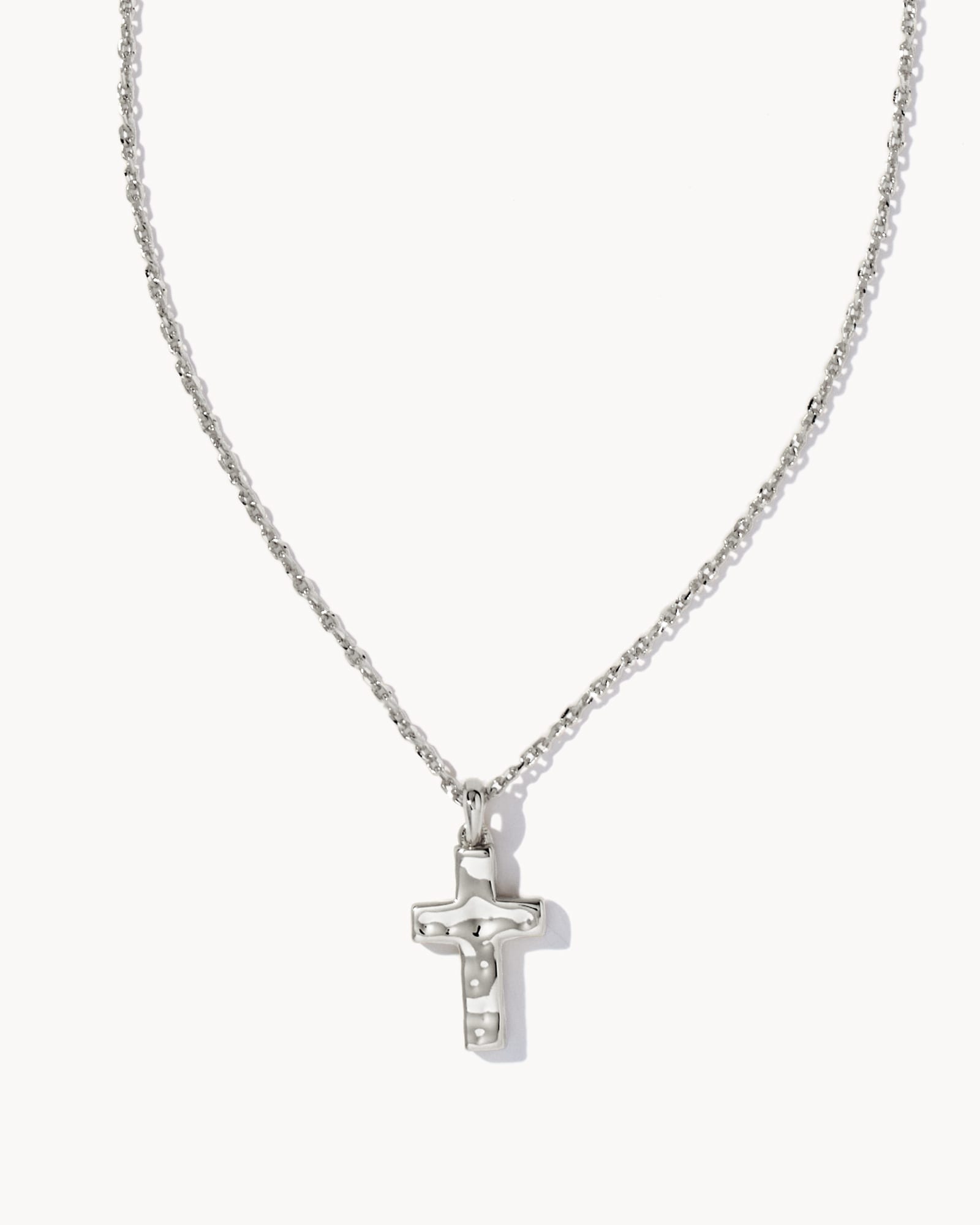 Kendra Scott Cross Pendant Necklace in Silver | Metal