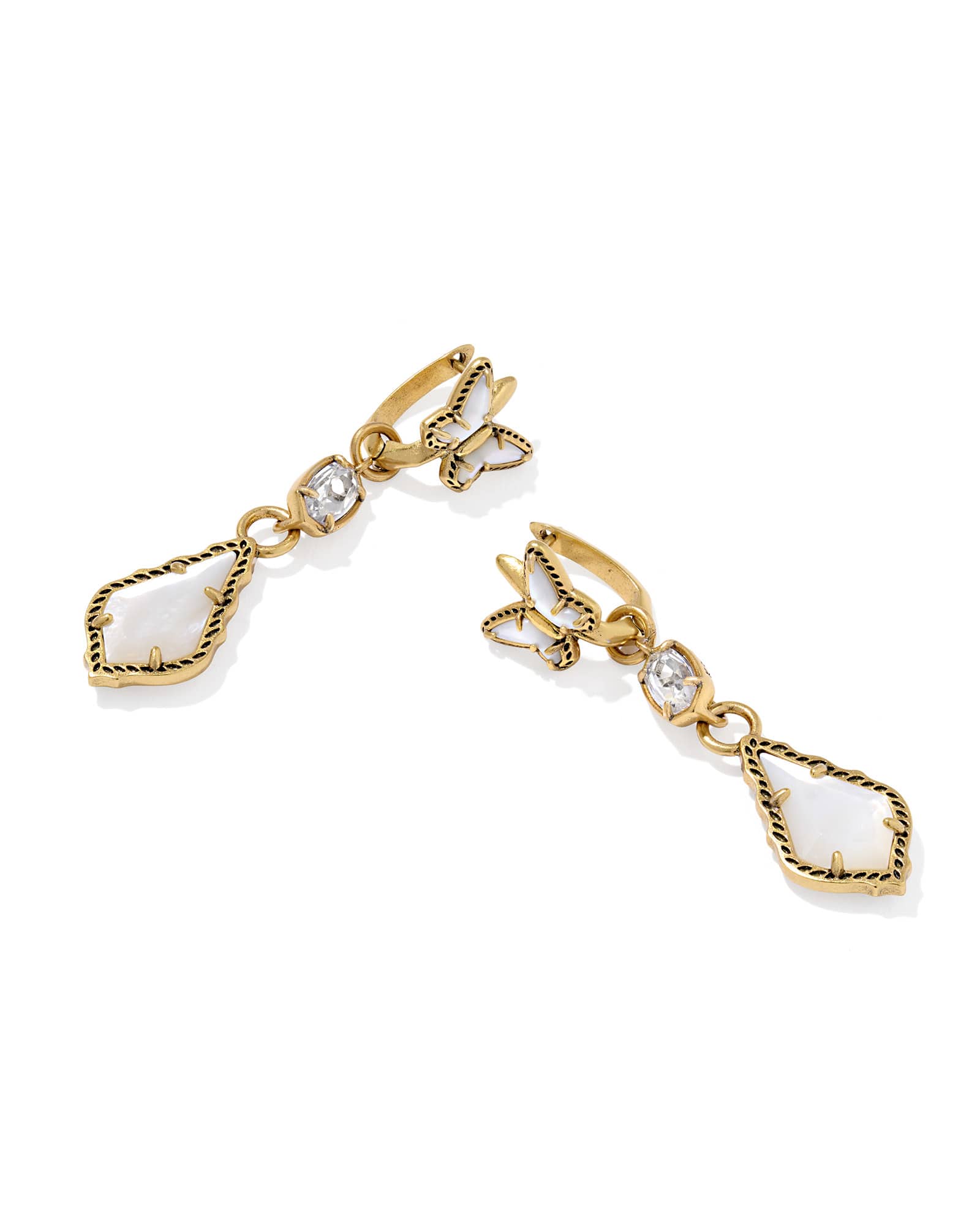 Dolly Parton x Kendra Scott Butterfly Vintage Gold Convertible Drop Earrings | Mix