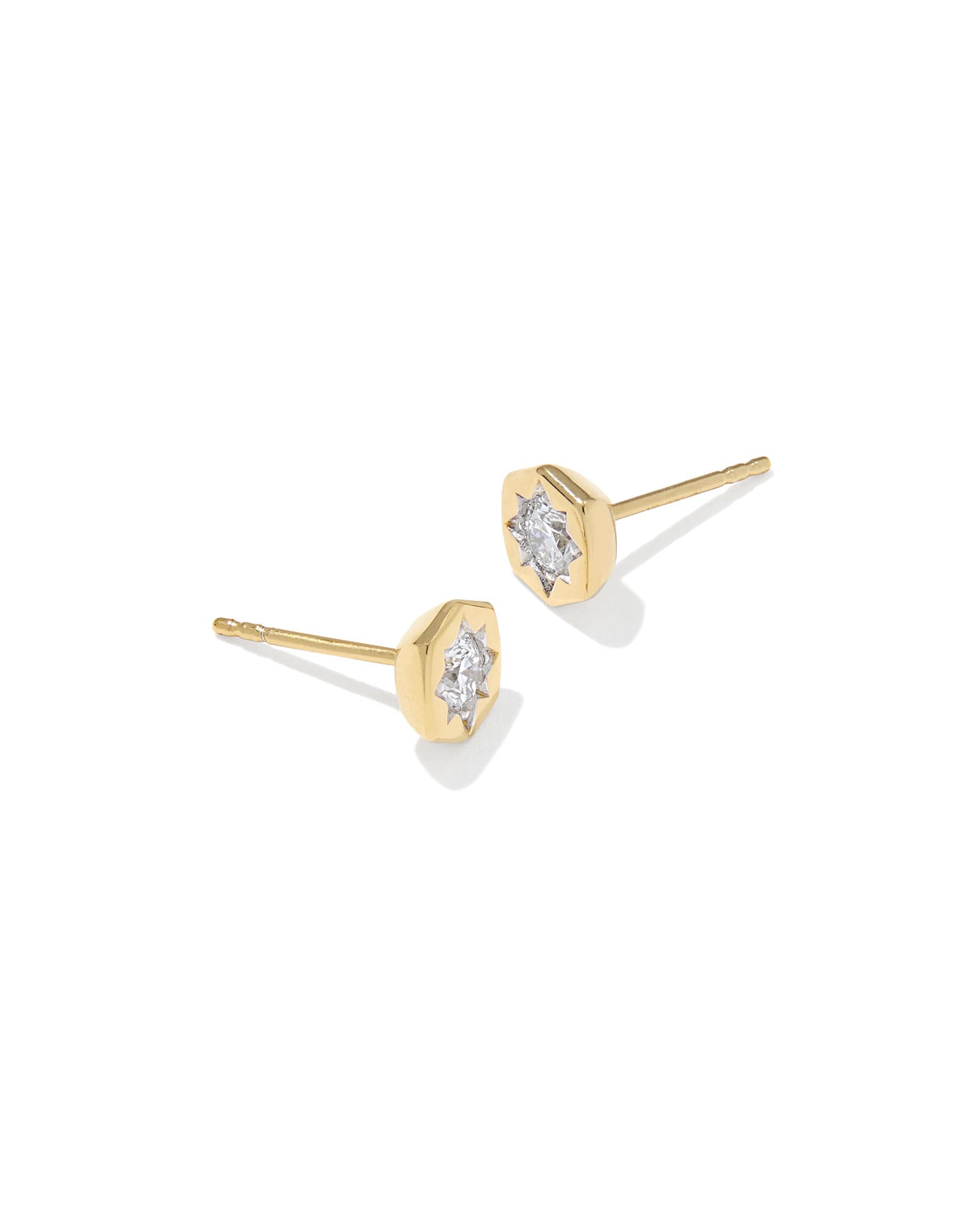 Kendra Scott 0.32 ct Lab Grown Diamond Davie Star Stud Earrings in 18k Yellow Gold Vermeil | Lab Diamond
