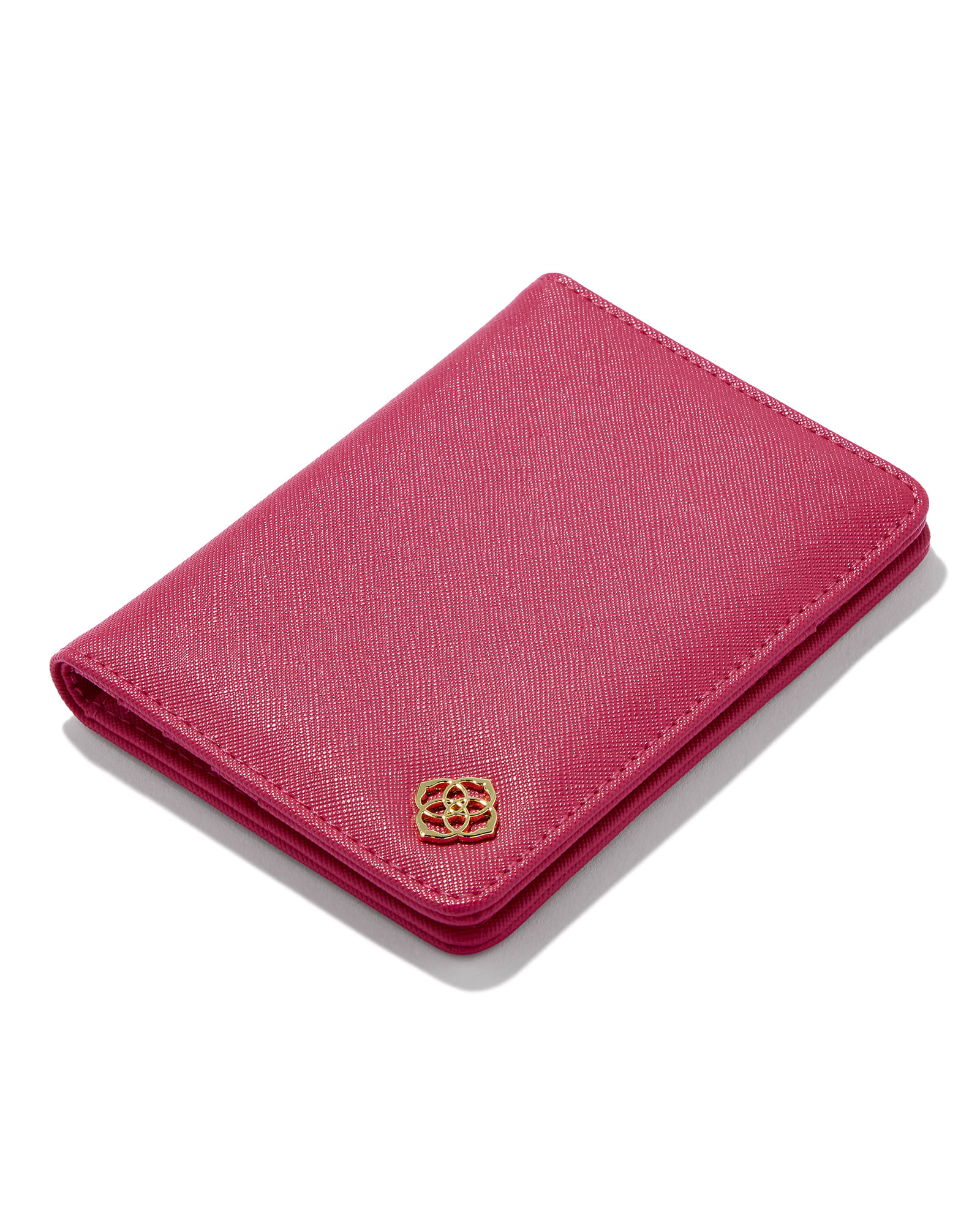 Kendra Scott Passport Holder in Hot Pink | Leather