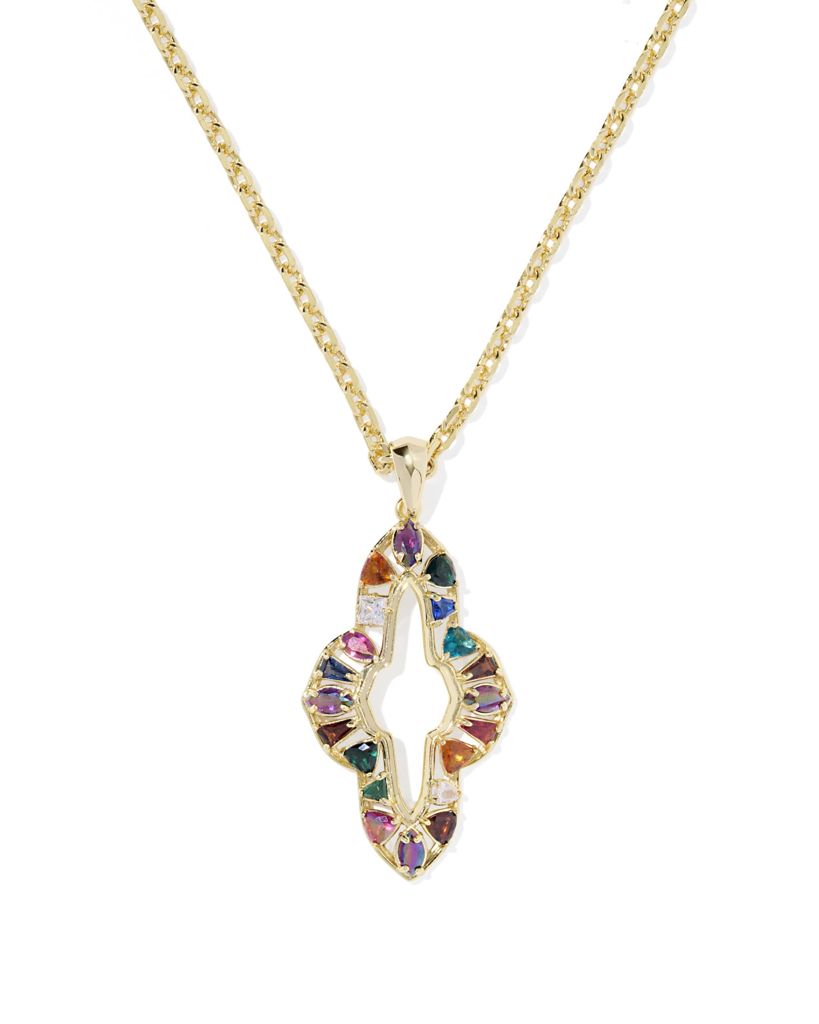 Kendra Scott Abbie Gold Crystal Long Pendant Necklace | Mix
