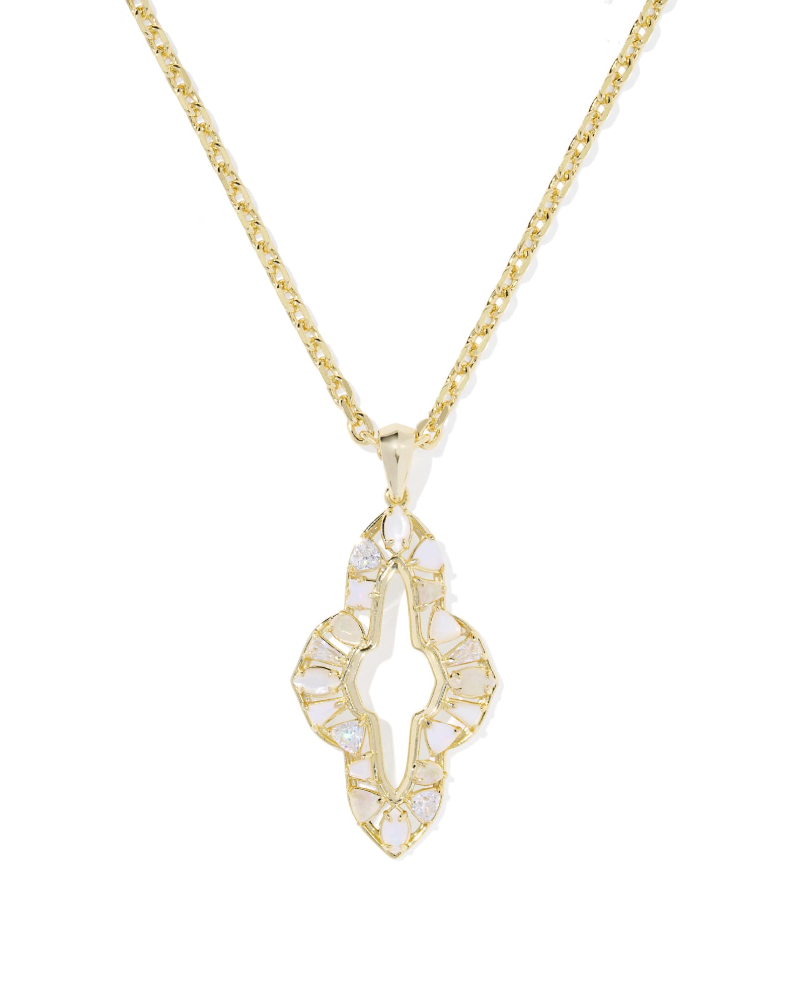 Kendra Scott Abbie Gold Crystal Long Pendant Necklace | Mix