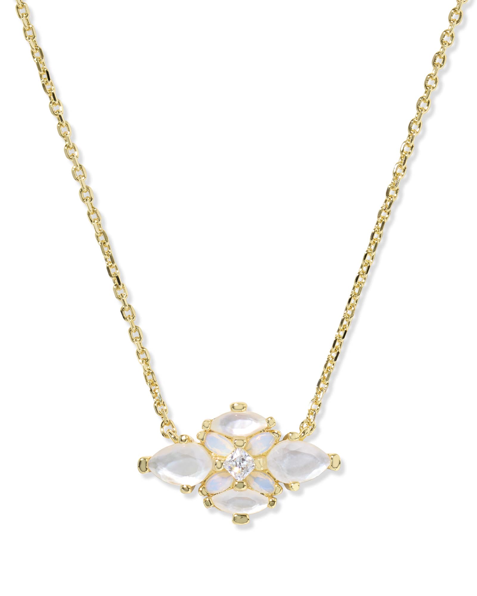 Kendra Scott Abbie Gold Crystal Short Pendant Necklace | Mix