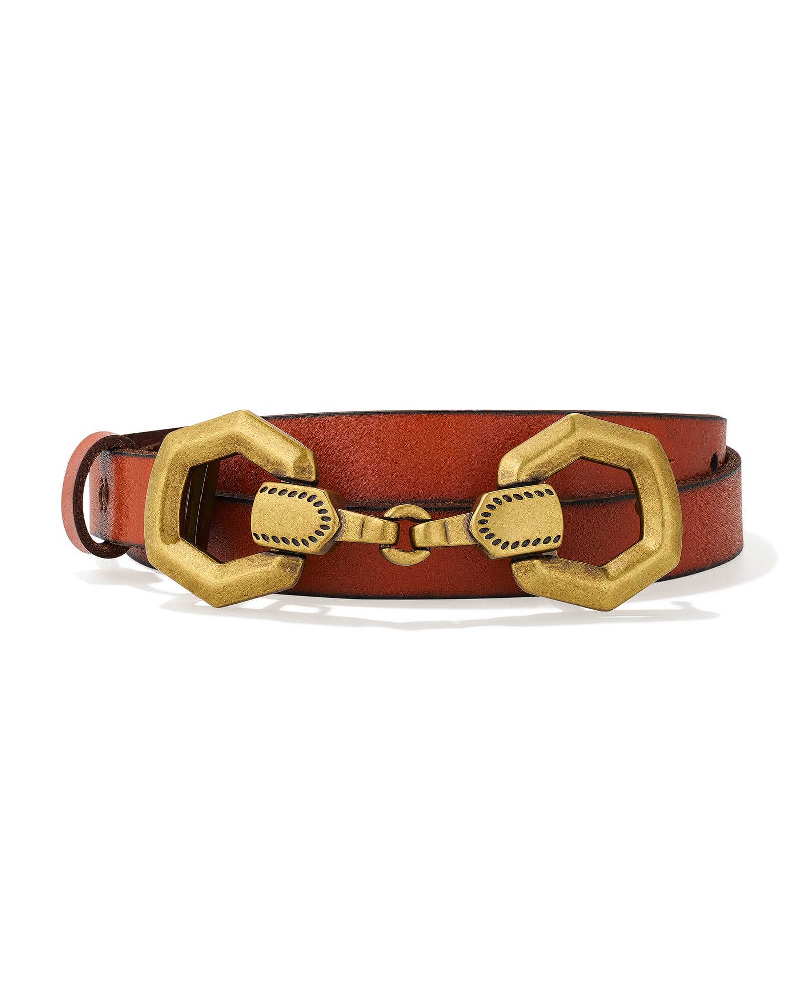 Kendra Scott Beau Horse Bit Belt in Tan | Leather