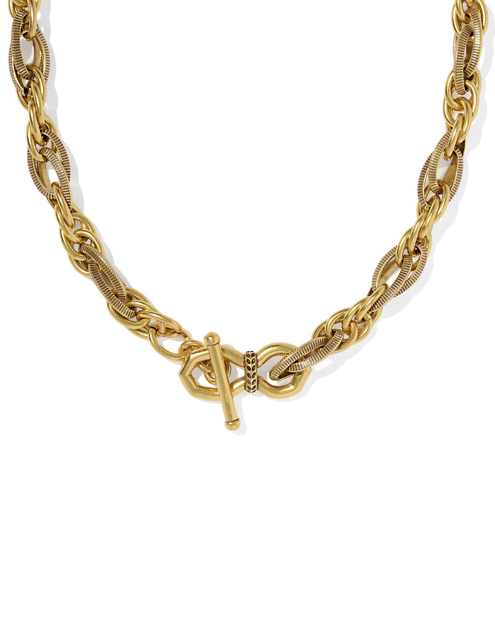 Kendra Scott Melina Vintage Gold Link and Chain Necklace | Metal