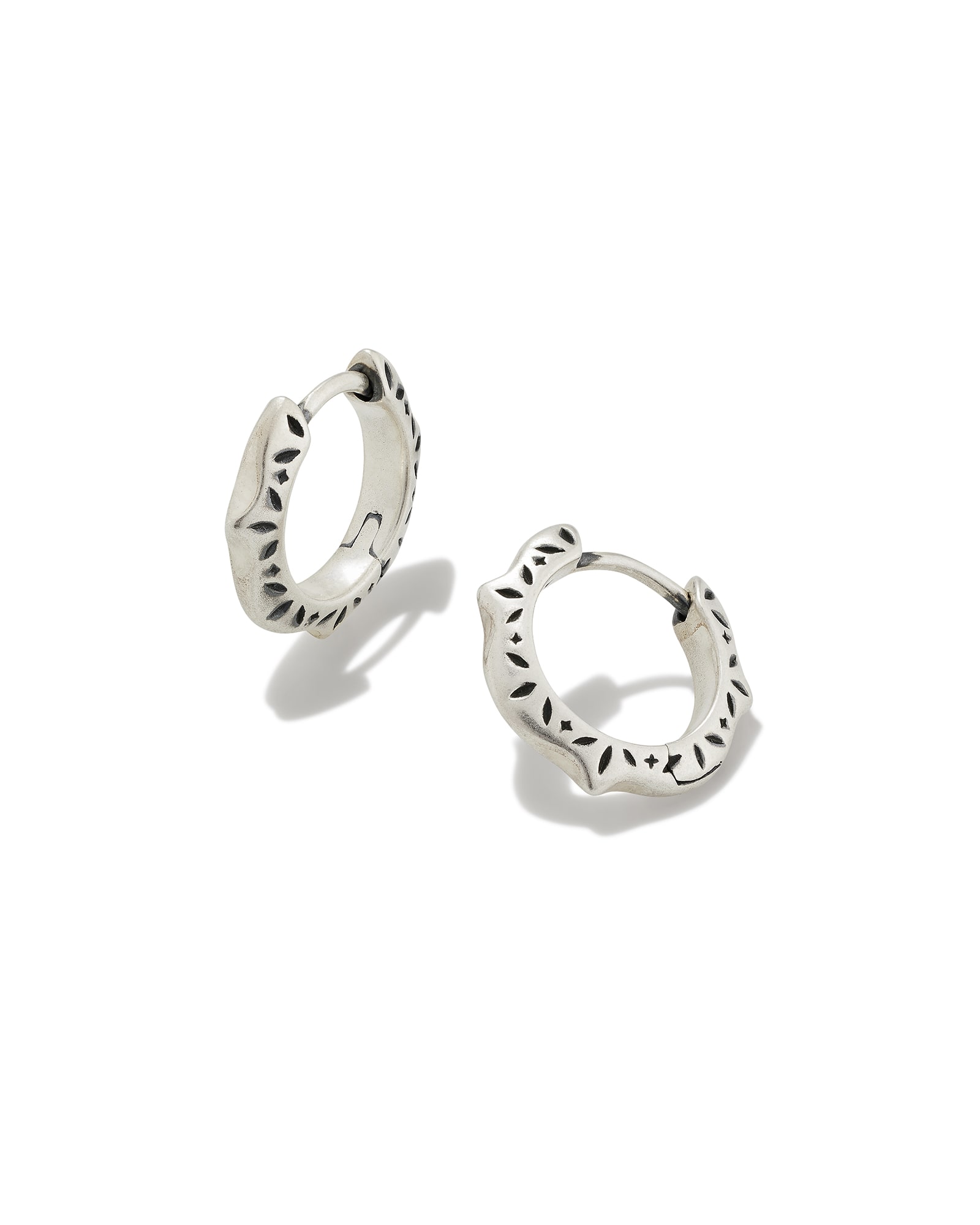 Kendra Scott Sophee Huggie Earrings in Oxidized Sterling Silver | Metal