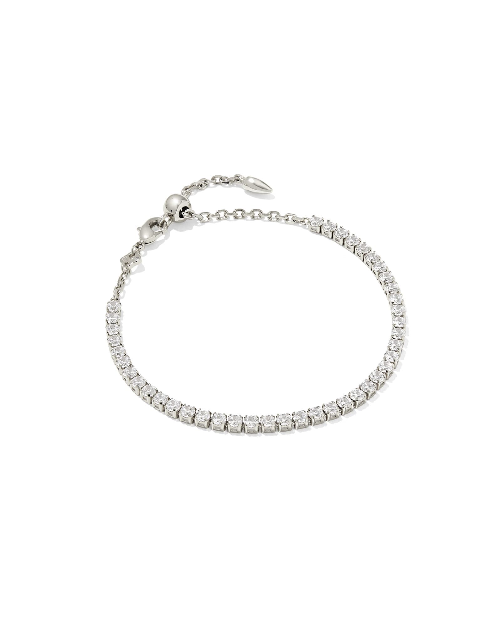Kendra Scott Renee Silver Tennis Bracelet | Cubic Zirconia/Metal Rhodium