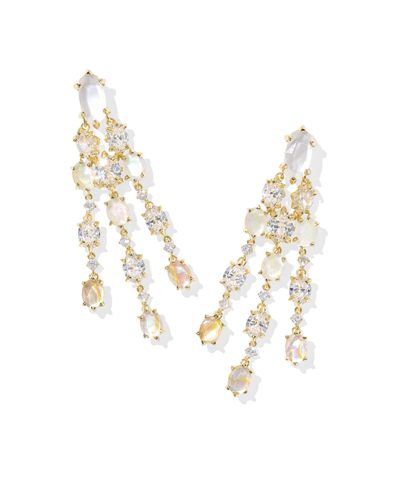 Kendra Scott Cailin Gold Statement Earrings | Mix