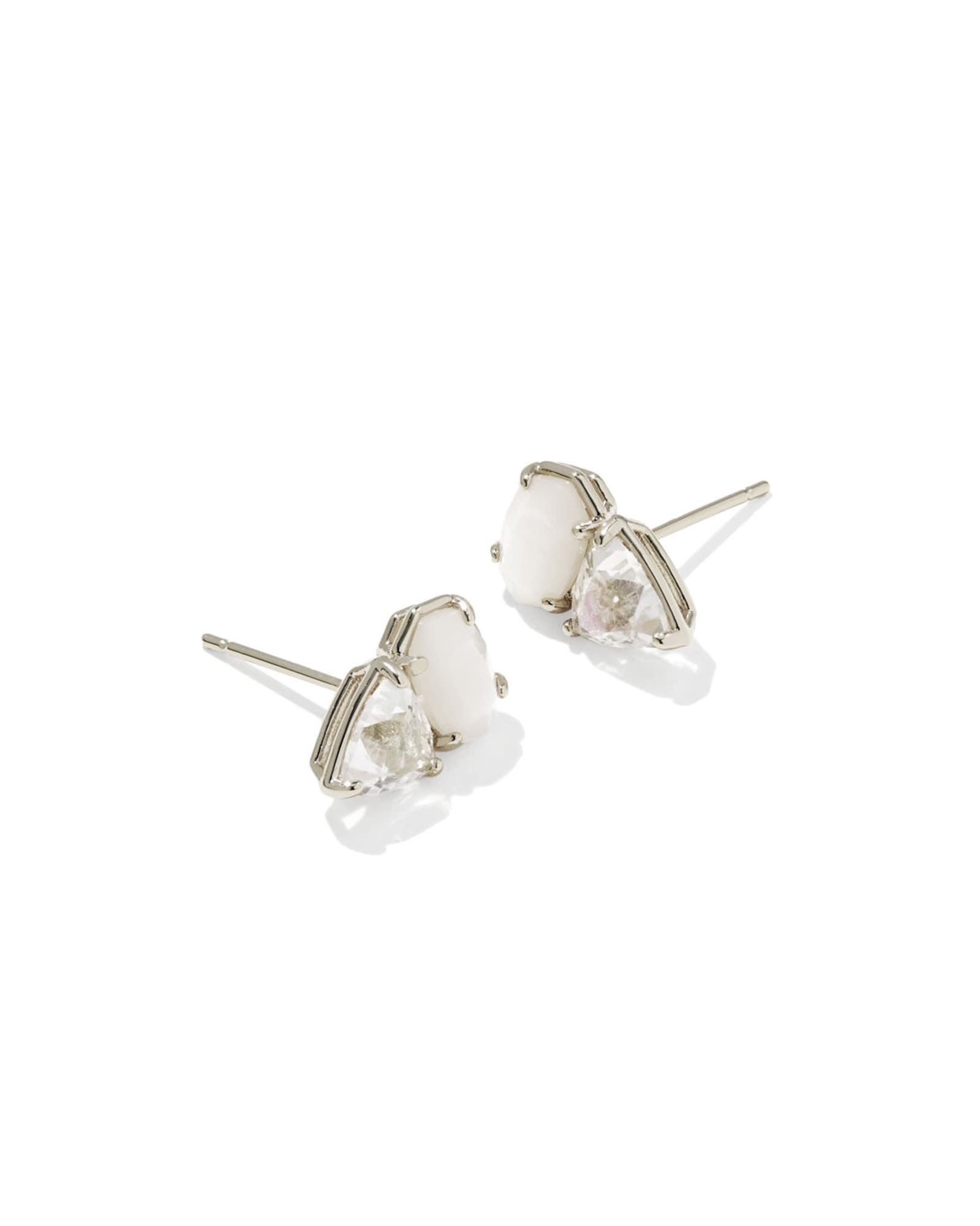 Kendra Scott Tatum Silver Stud Earrings | Mix/Metal Rhodium