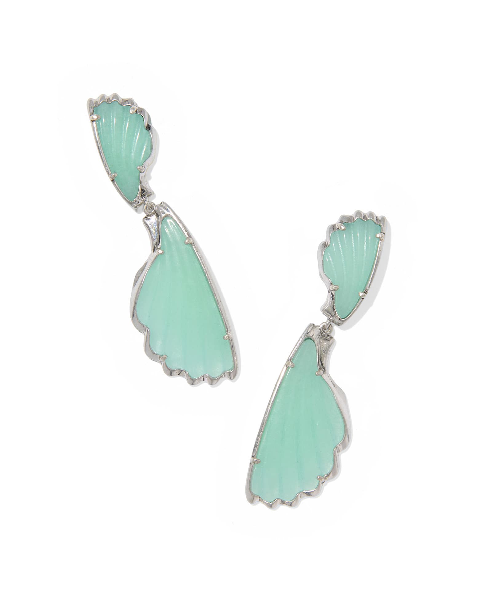 Kendra Scott Alexa Vintage Silver Statement Drop Earrings | Quartzite