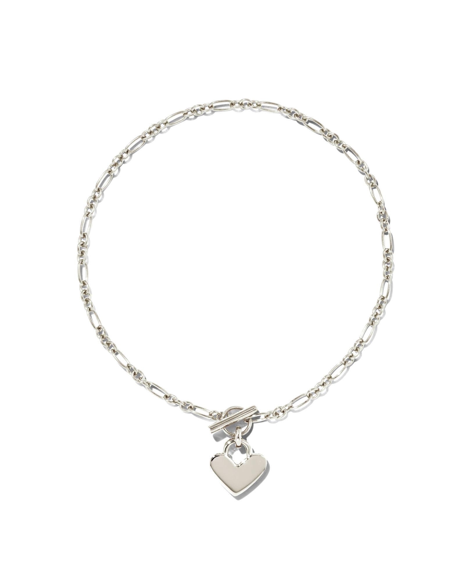 Kendra Scott Heart Padlock Chain Bracelet in Sterling Silver | Metal