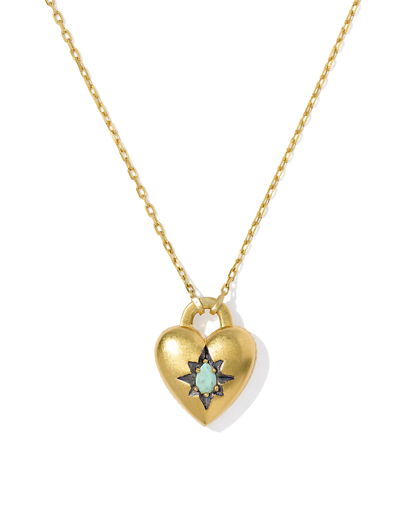 Kendra Scott Adia Heart 18k Yellow Gold Vermeil Pendant Necklace | Metal