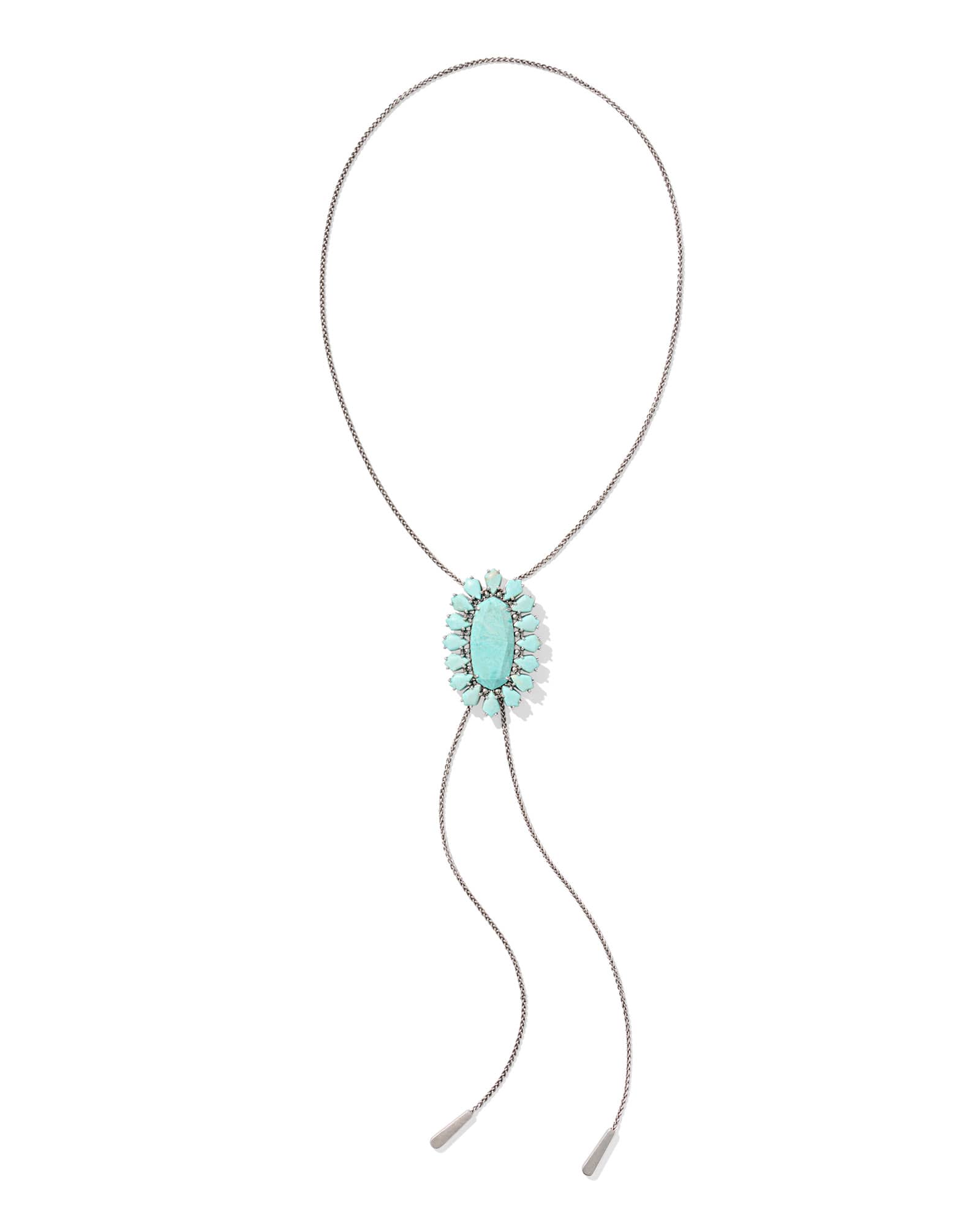 Kendra-Scott-Flynn-Bolo-Necklace-Vintage-Silver-Pine-Needle-Phoenix-Stone-01