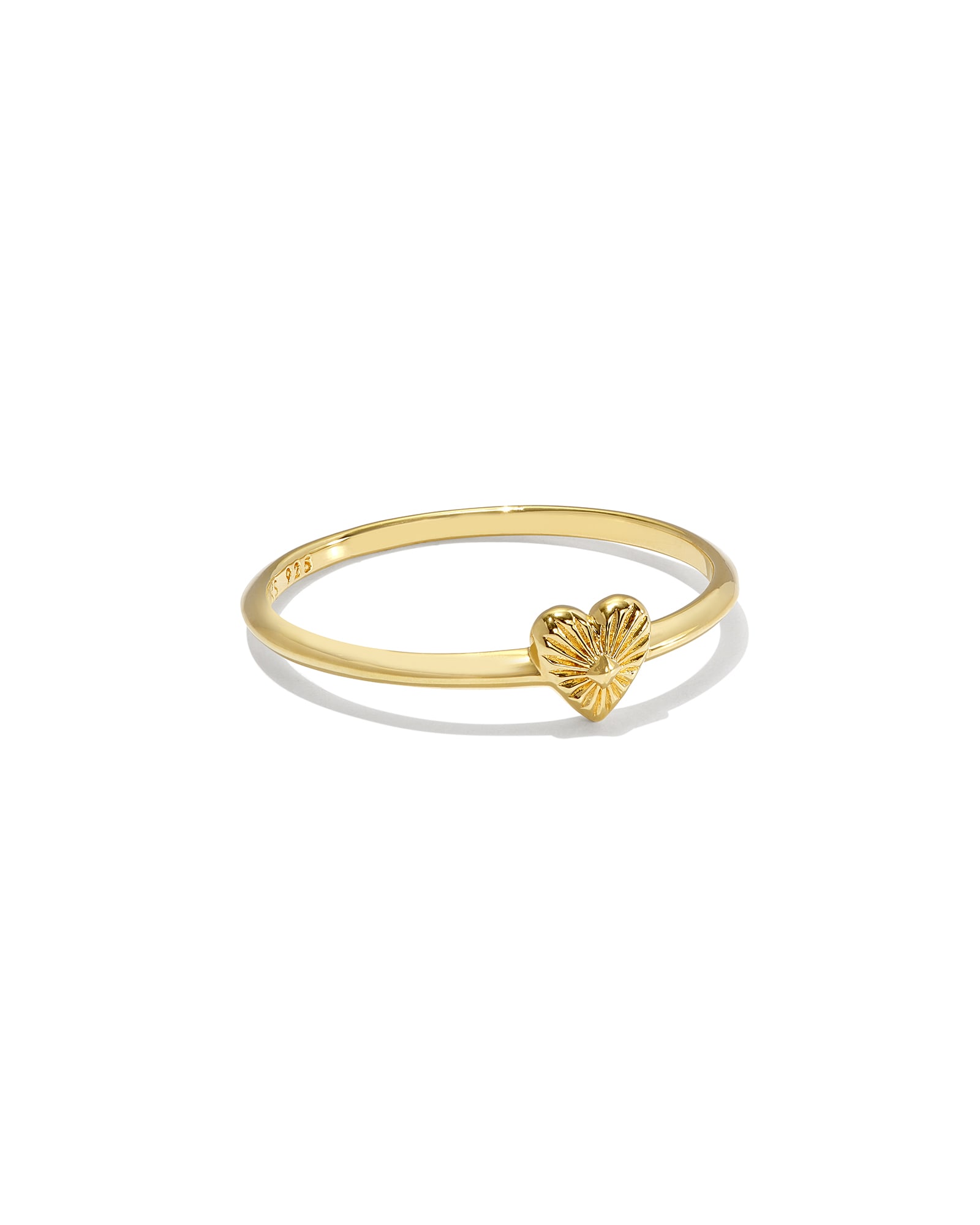 Kendra Scott Maia Heartburst Band Ring in 18k Gold Vermeil | Metal | Size 7