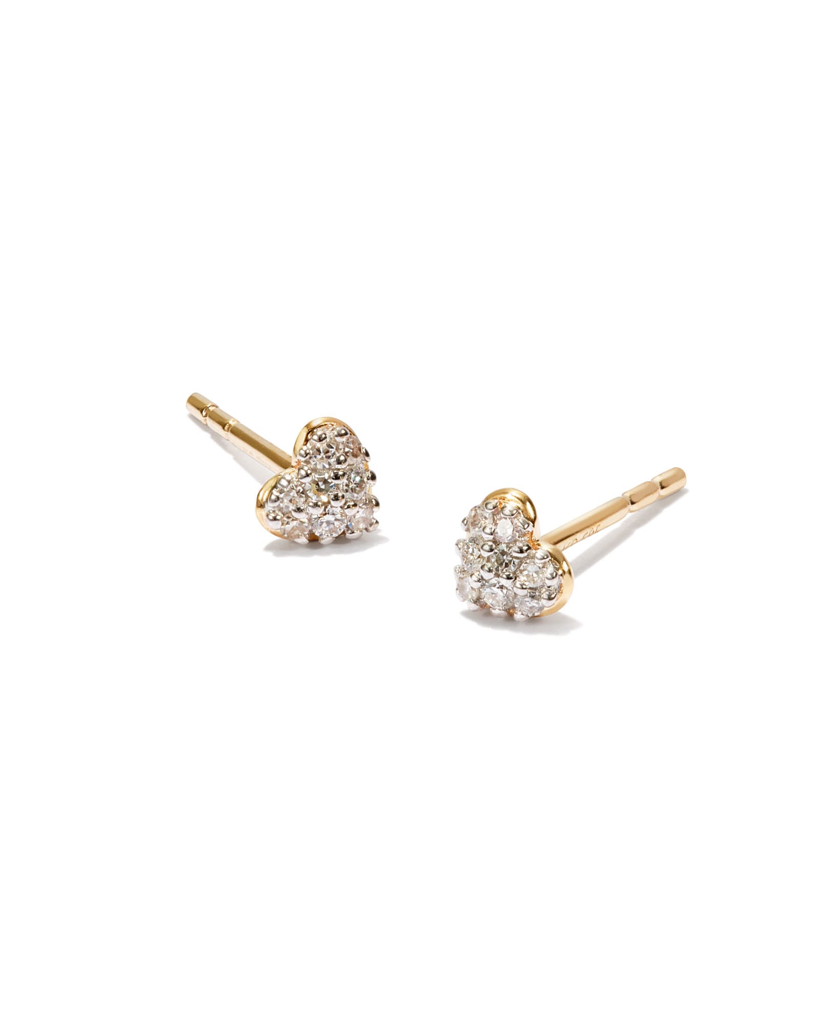 Kendra Scott Madeline 14k Yellow Gold Stud Earrings in White Diamond | Diamonds