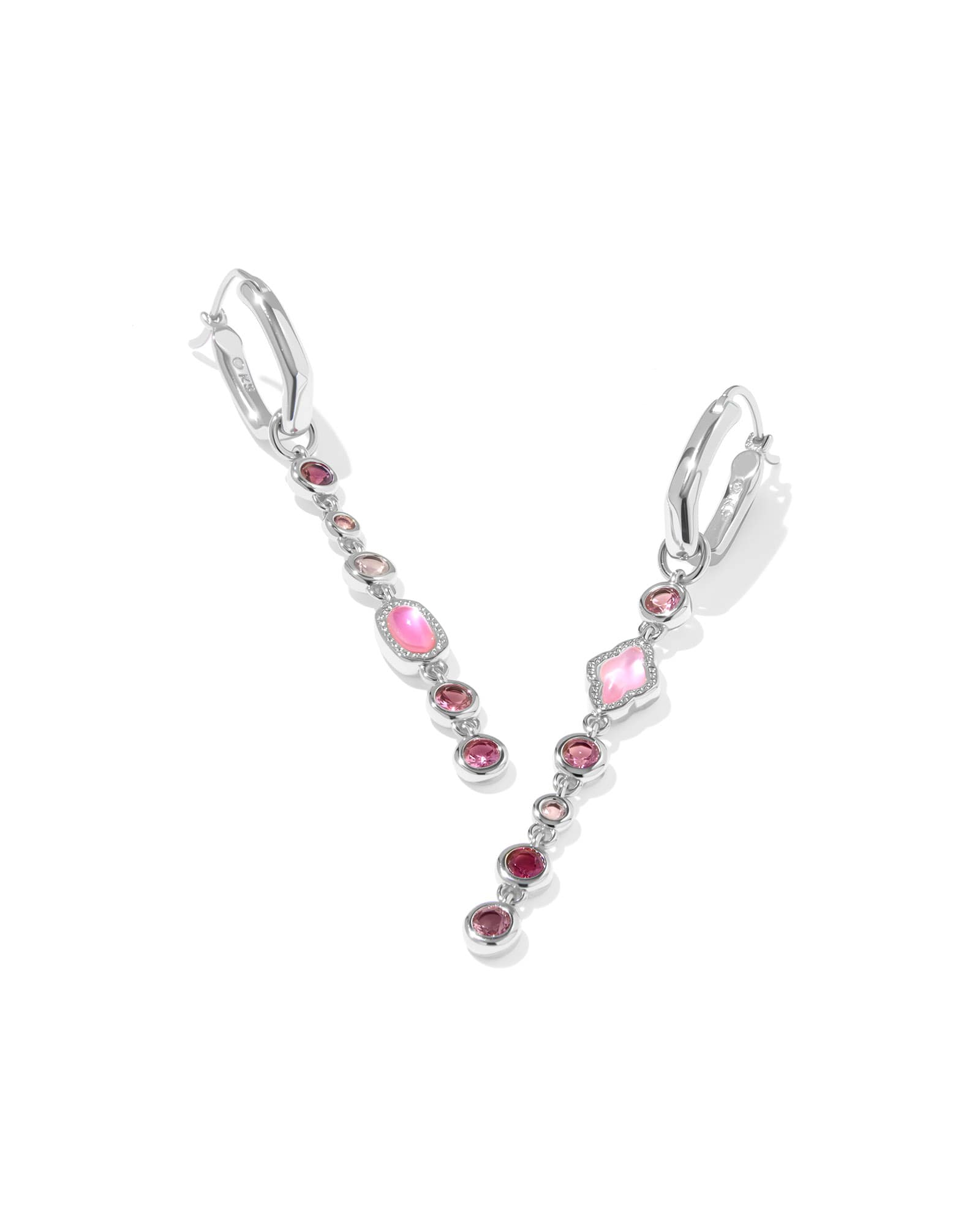 Kendra Scott Mini Elisa Abbie Silver Convertible Huggie Earrings | Mix/Metal Rhodium