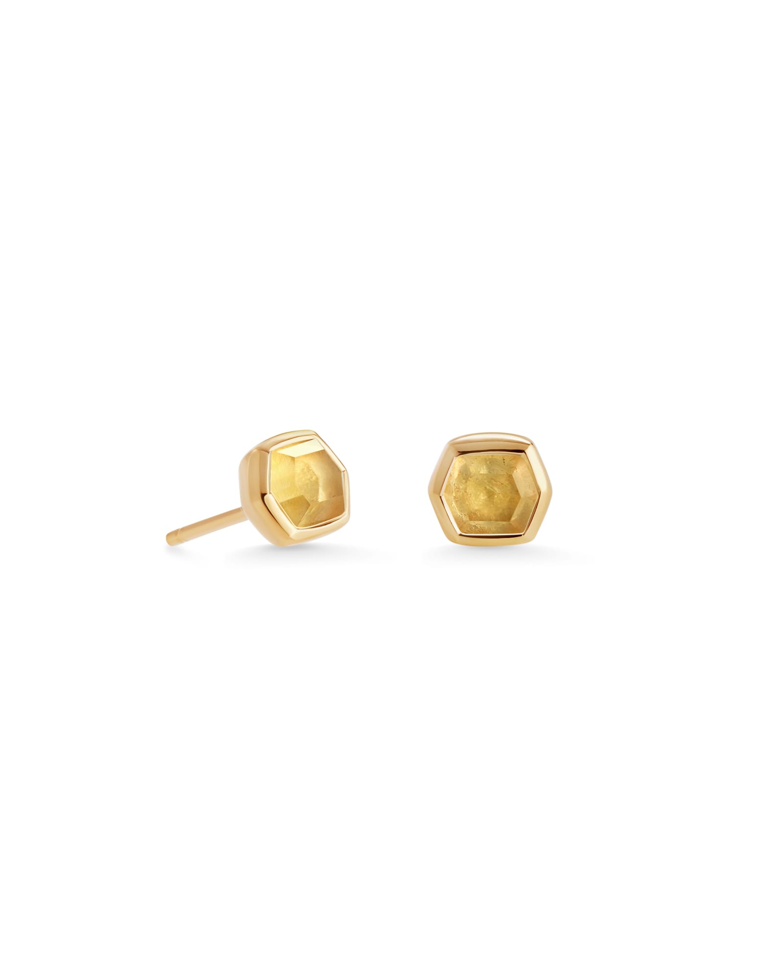 Kendra Scott Davie 18k Gold Vermeil Stud Earrings in Light | Citrine