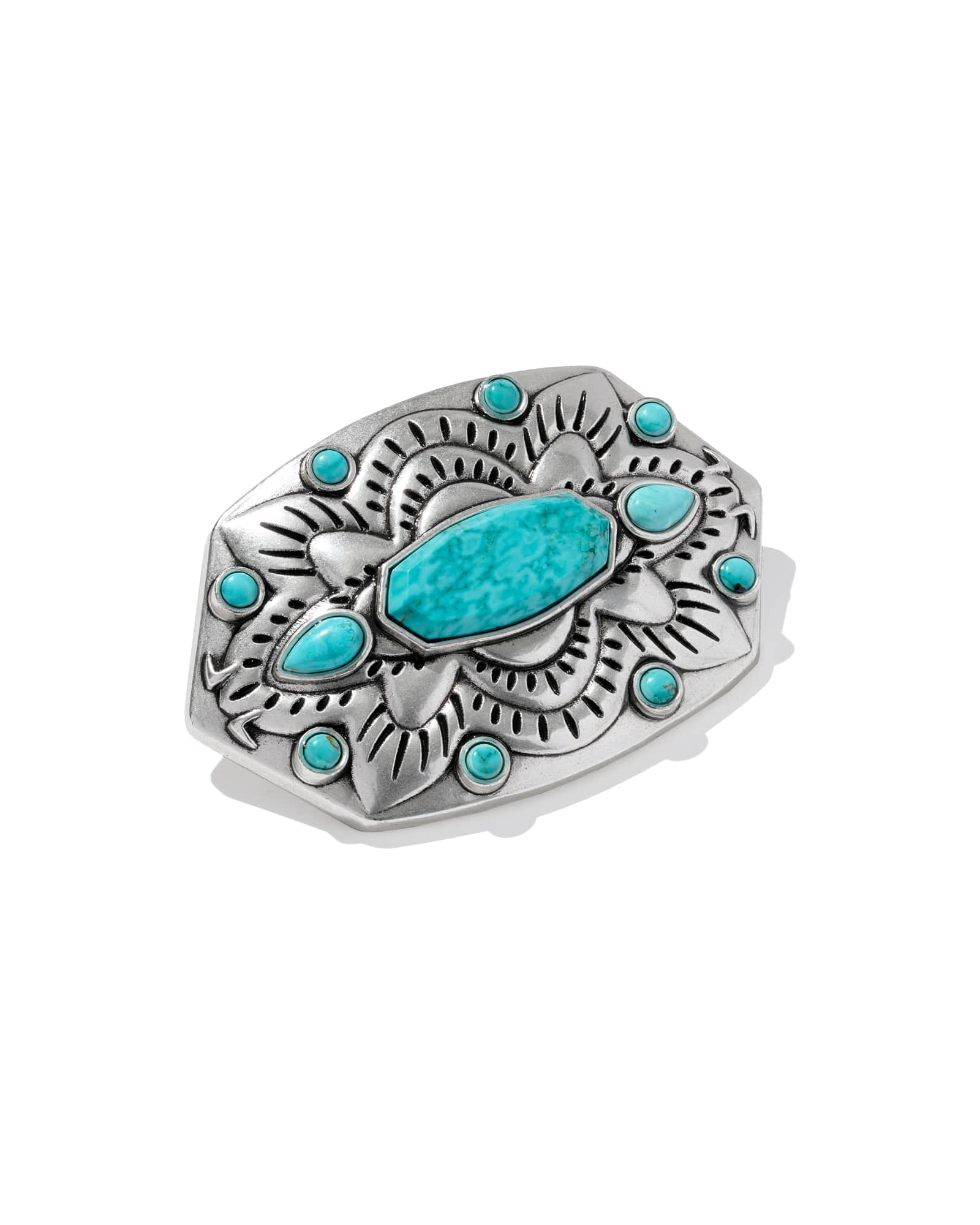Kendra Scott Concho Buckle with Stone in Turquoise | Variegated Magnesite