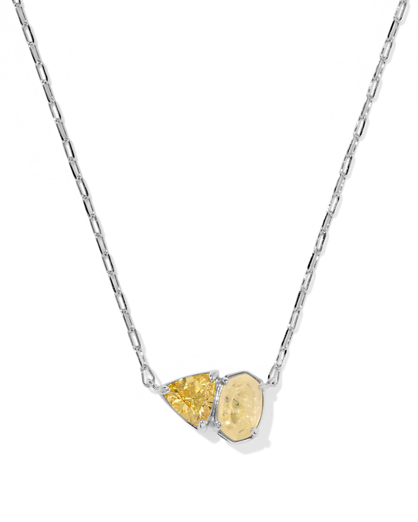 Kendra Scott Tatum November Short Pendant Necklace | Mix/Metal Rhodium