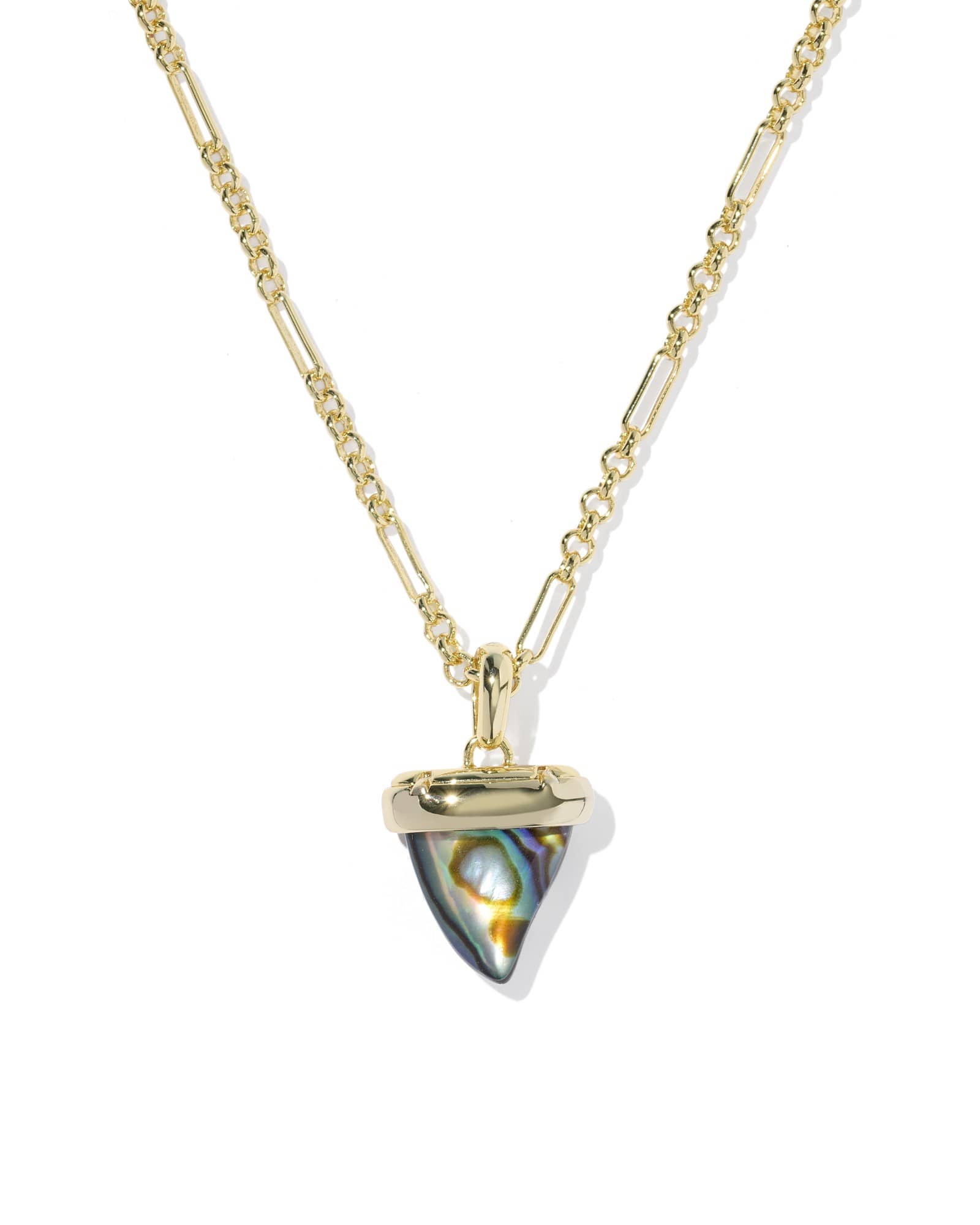 Kendra Scott Oleana Gold Short Pendant Necklace | Abalone