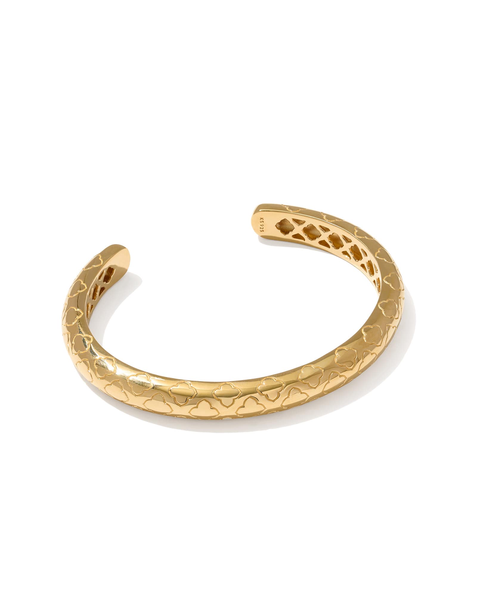 Kendra Scott Bold Etched 18k Yellow Gold Vermeil Cuff Bracelet | Metal