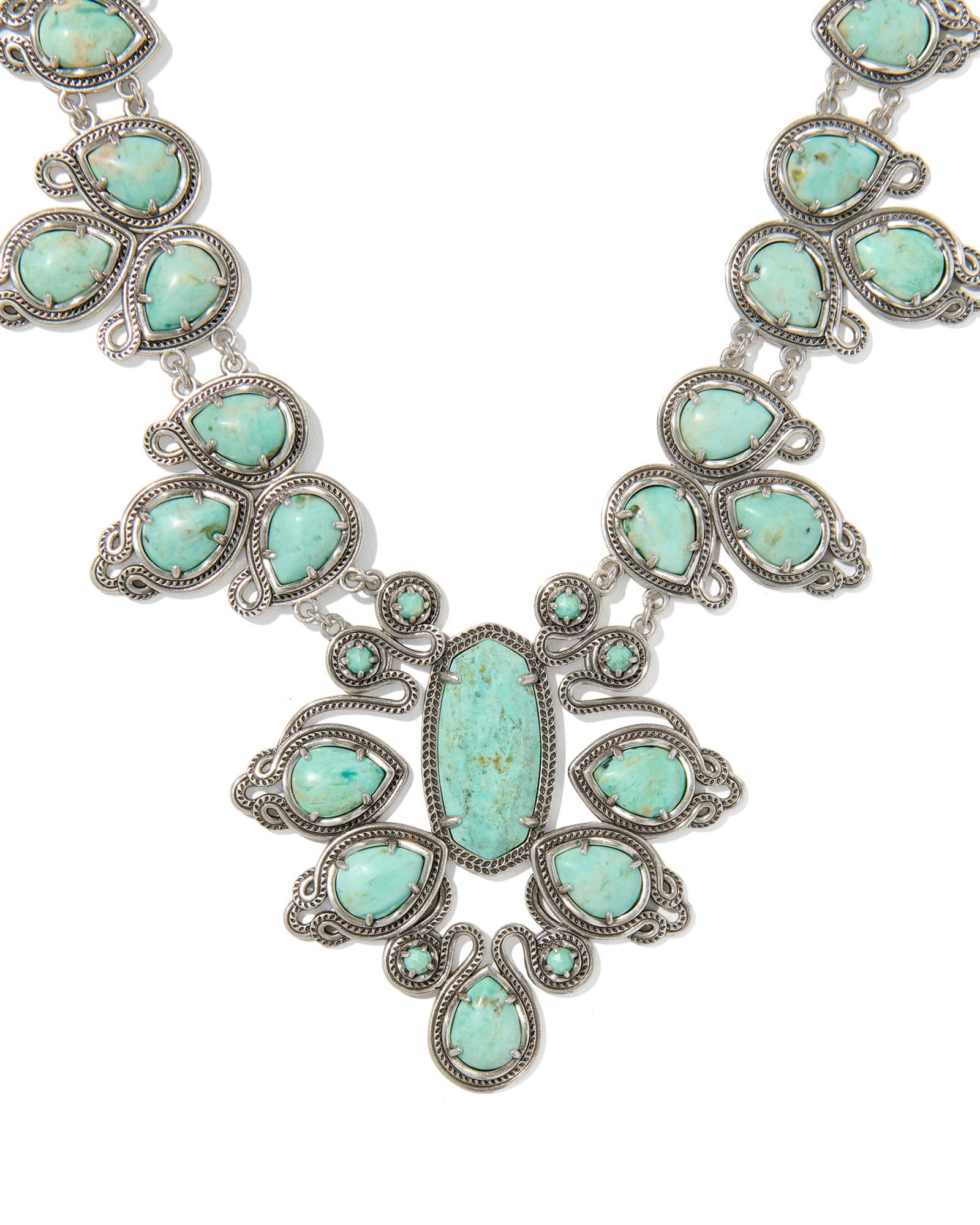 Kendra Scott Tedi Vintage Silver Statement Necklace | Chrysocolla