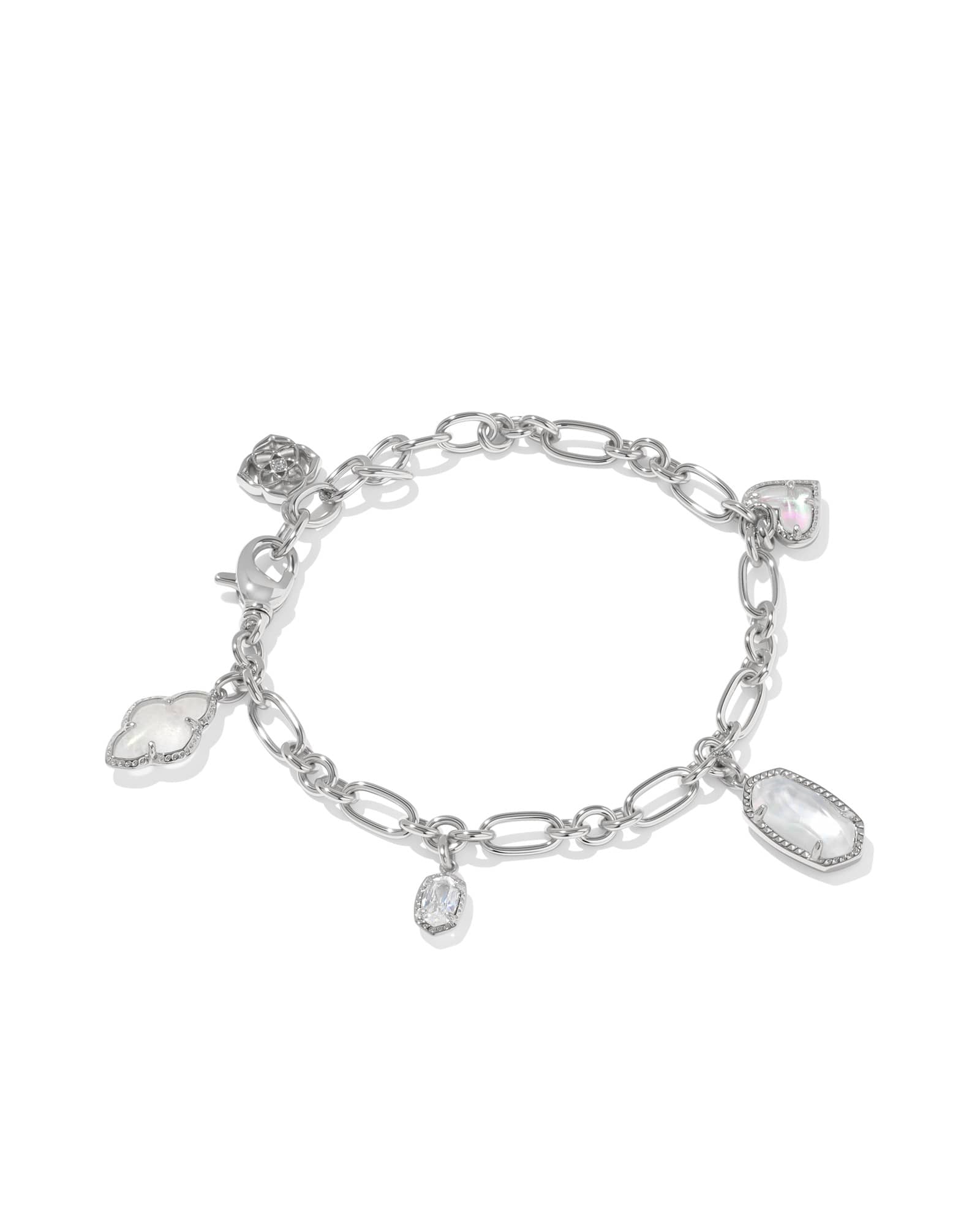 Kendra Scott Icon Silver Charm Bracelet | Mix/Metal Rhodium