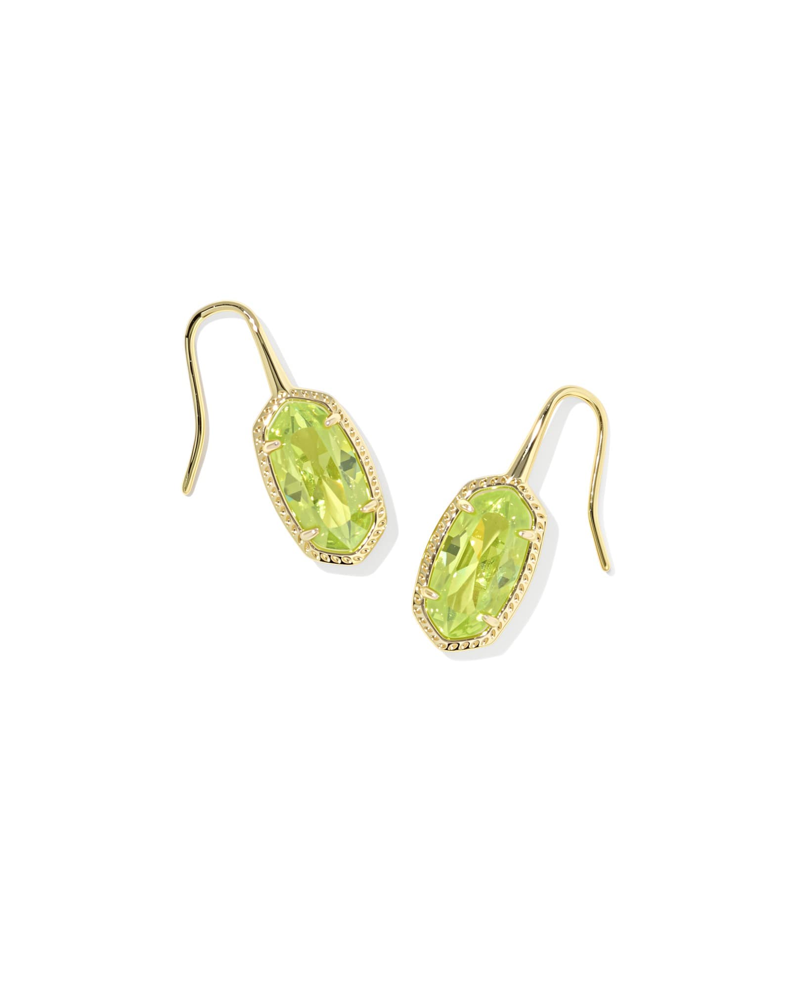 Kendra Scott Lee Luxe Gold Drop Earrings | Cubic Zirconia