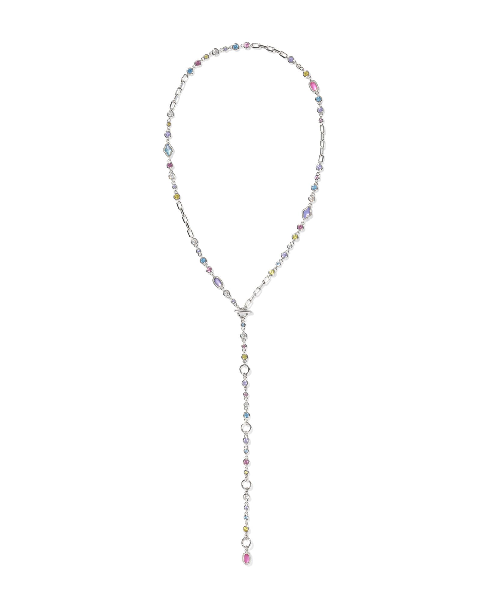 Kendra-Scott-Mini-Elisa-Abbie-Strand-Necklace-Rhodium-Multi-Pastel-Mix-02