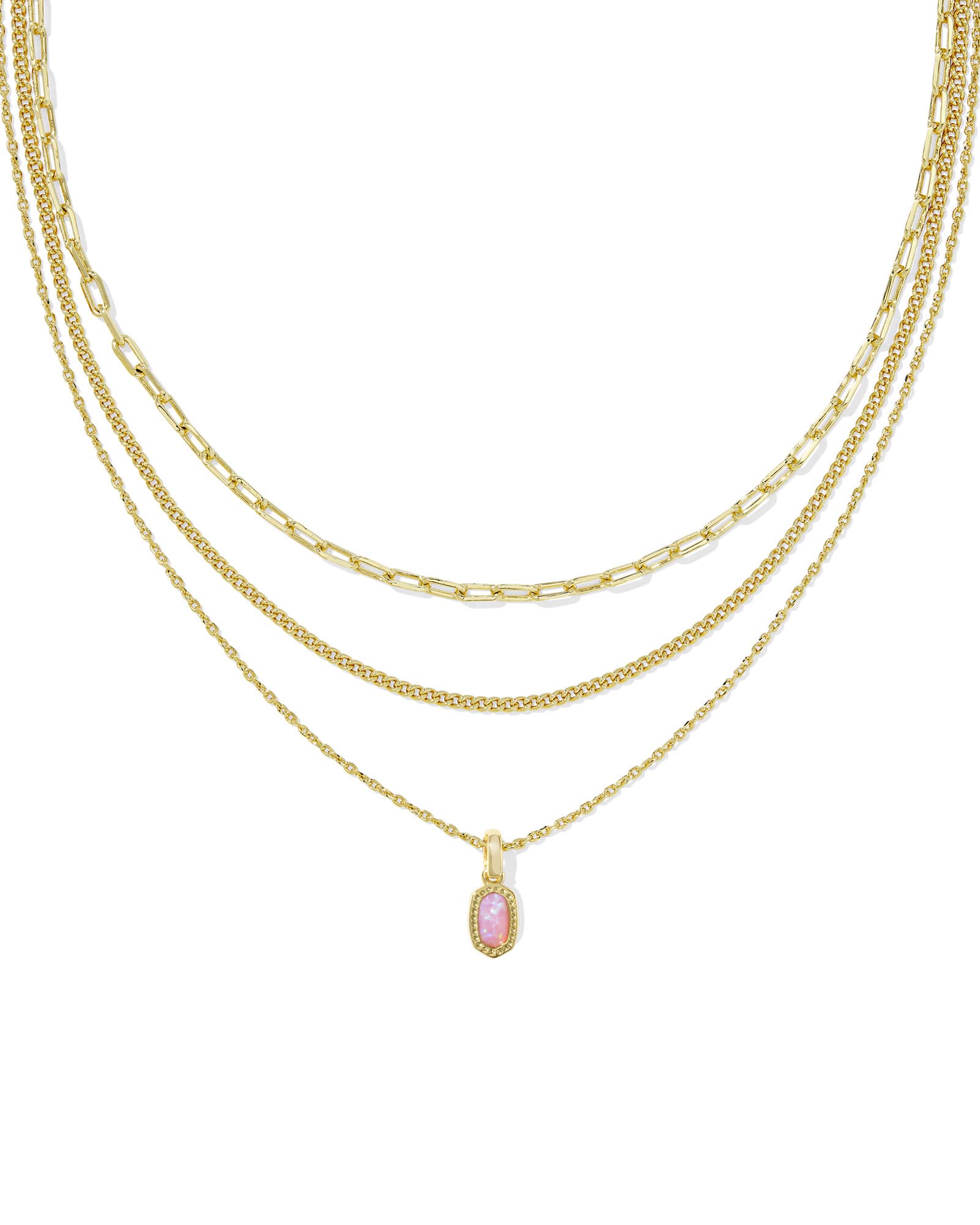 Elisa Gold Short Pendant Necklace