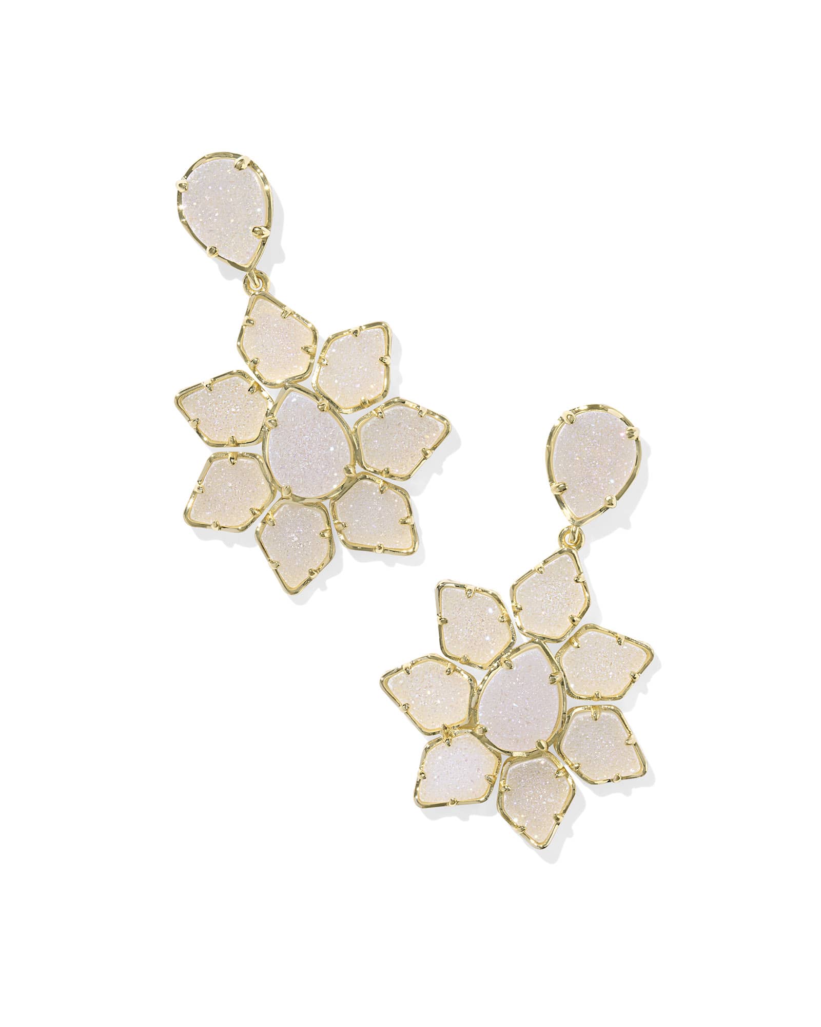 Kendra Scott Greta Gold Drop Statement Earrings | Drusy