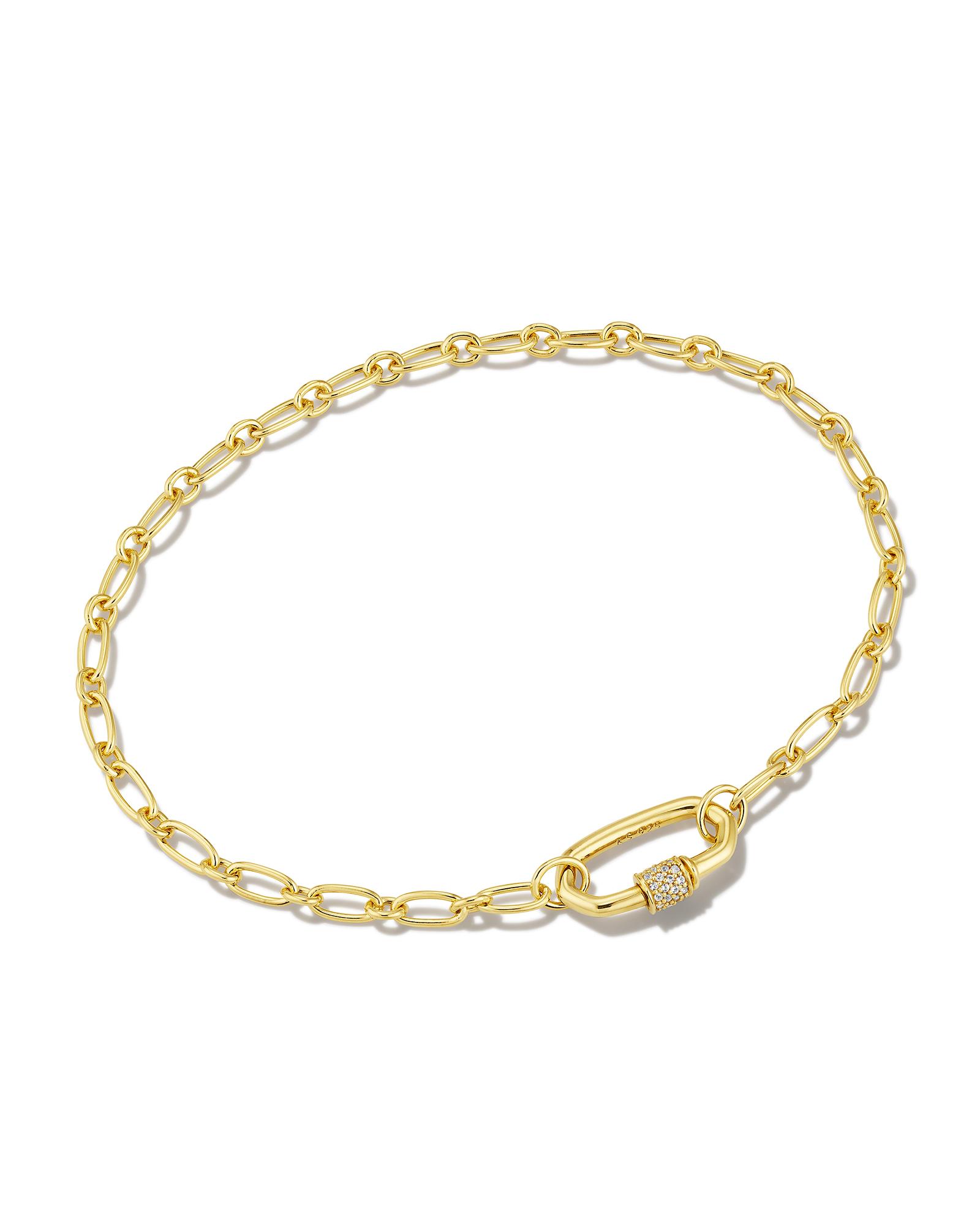 Kendra Scott Bristol 18k Gold Vermeil Chain Bracelet in White | Sapphire