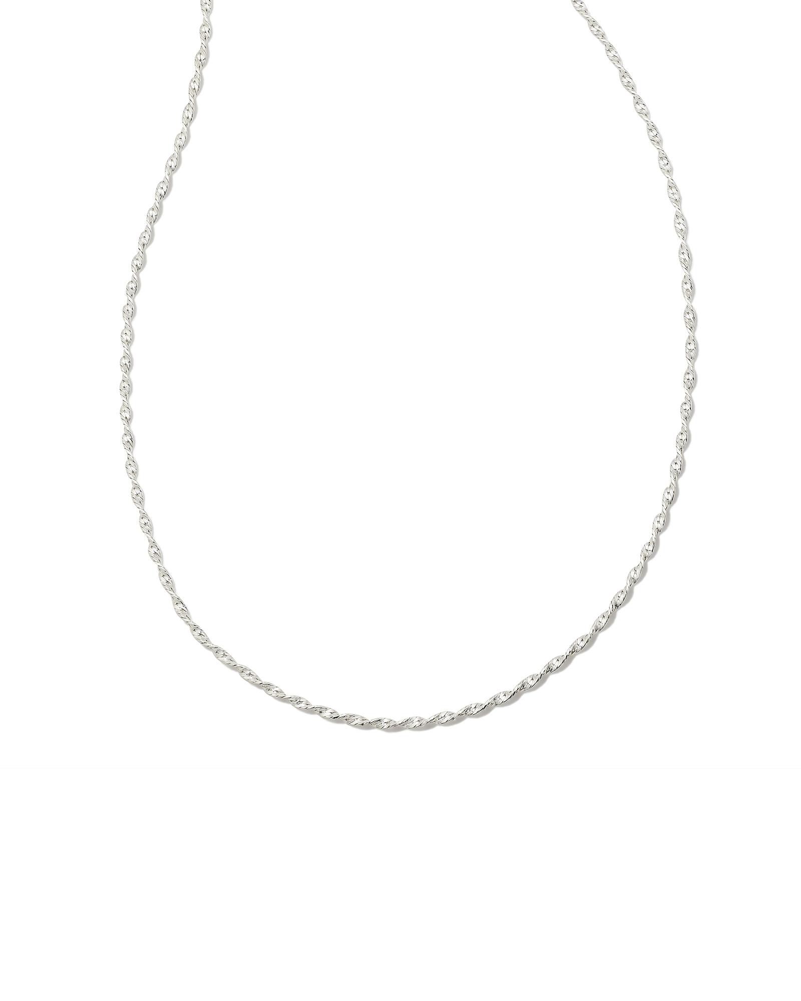 Kendra Scott Twisted Victorian Chain Necklace in Sterling Silver | Metal