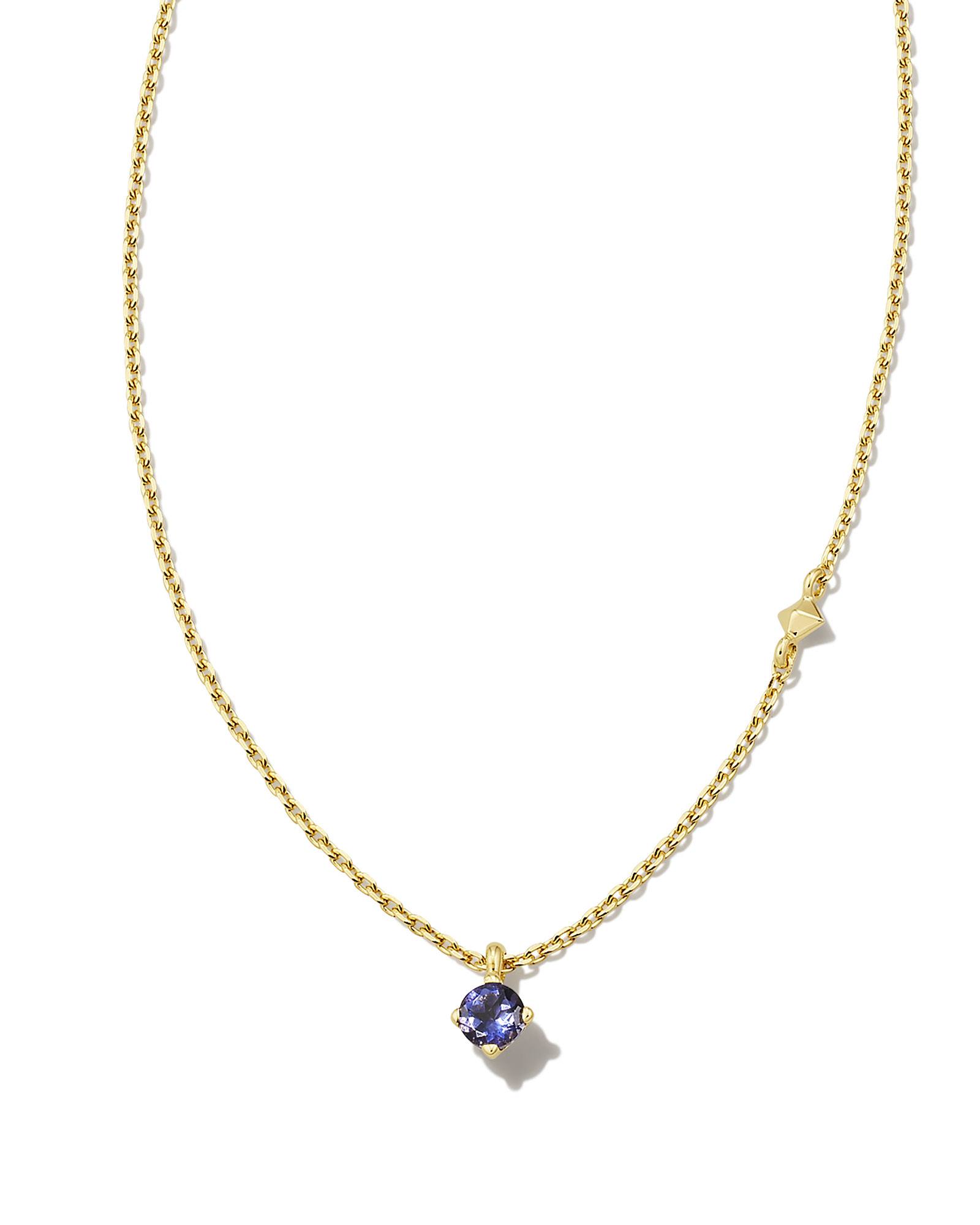 Kendra Scott Maisie 18k Gold Vermeil Pendant Necklace in Blue | Iolite