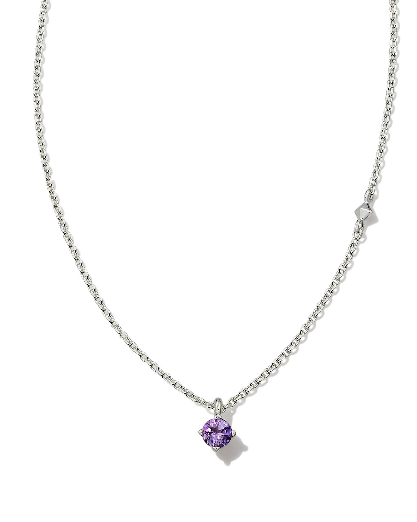 Kendra Scott Maisie Sterling Silver Pendant Necklace in | Amethyst