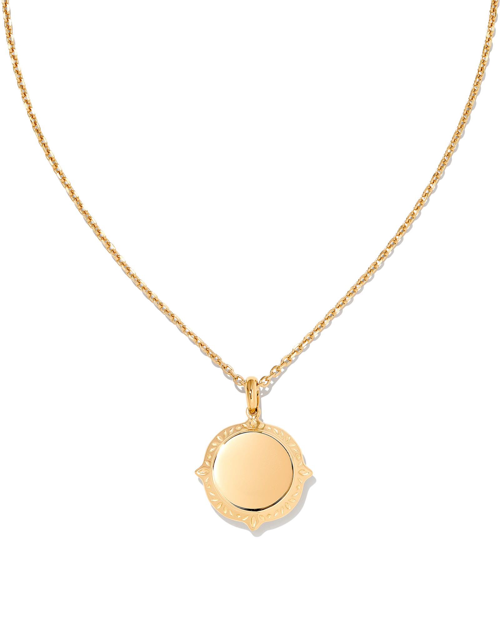 Kendra Scott Sage Metal Pendant Necklace in 18k Gold Vermeil | Sterling Silver/Metal