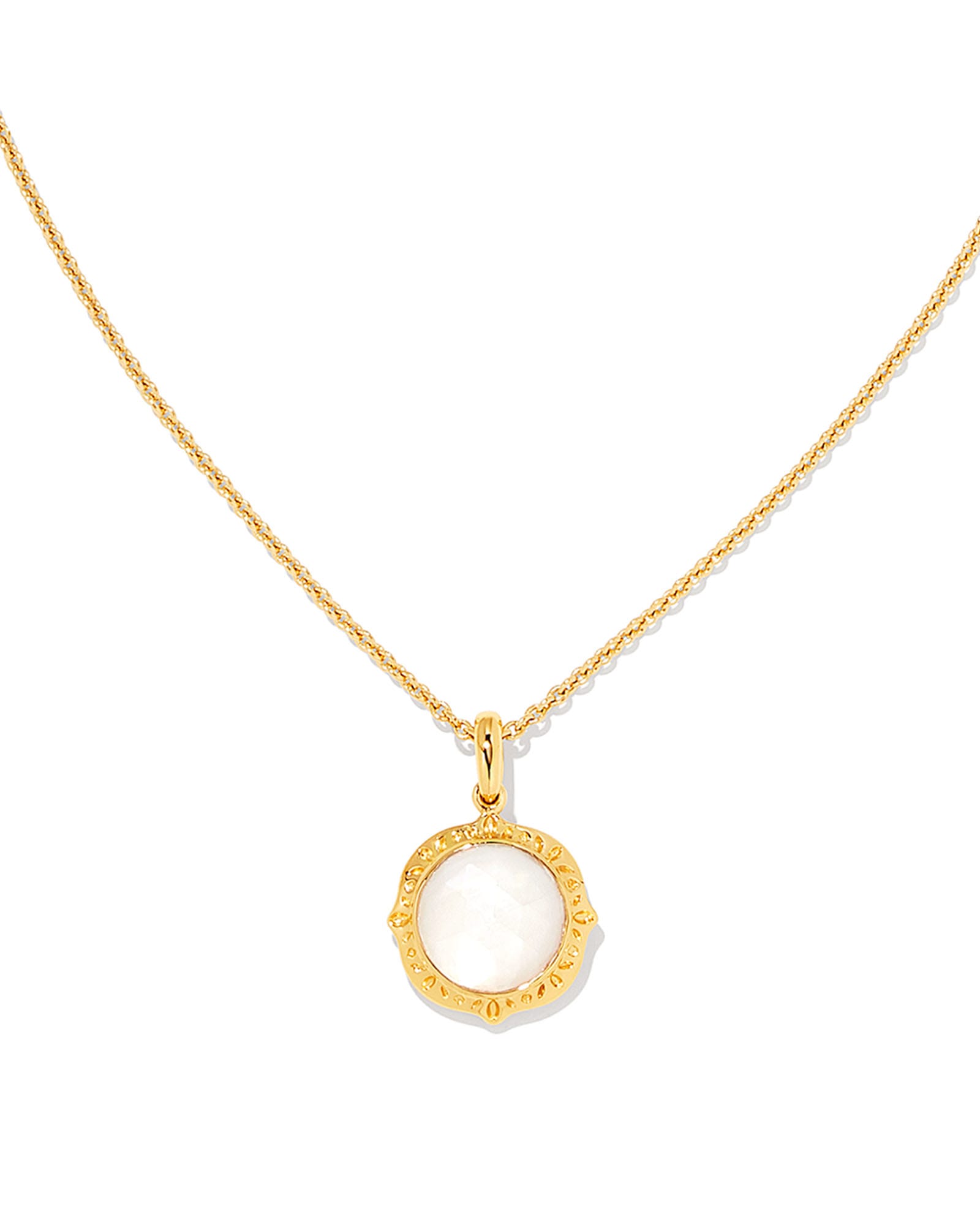Kendra Scott Sage 18k Gold Vermeil Pendant Necklace in Ivory Mother-of-Pearl | Mother Of Pearl
