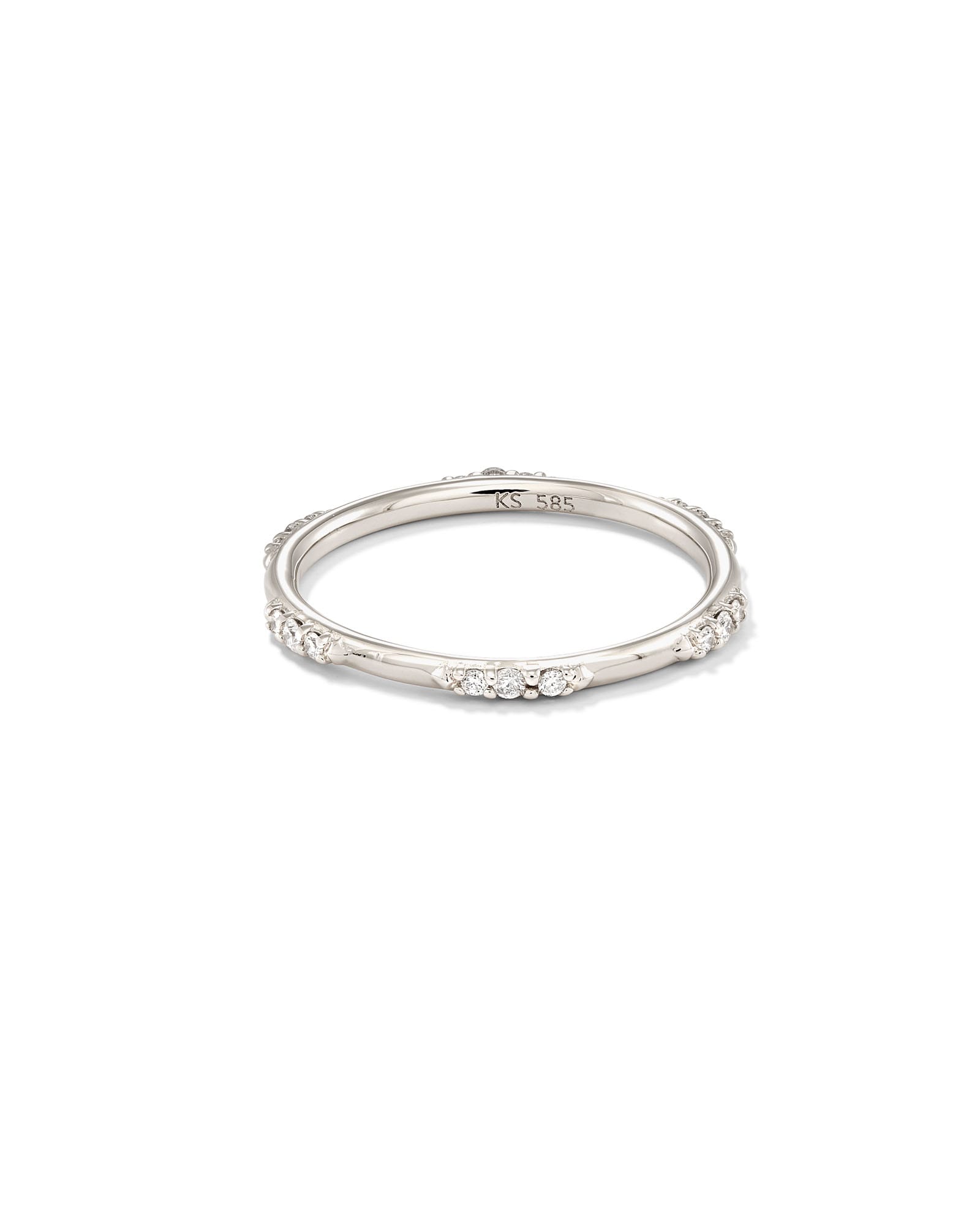 Kendra Scott Posey 14k White Gold Band Ring in White | Diamonds