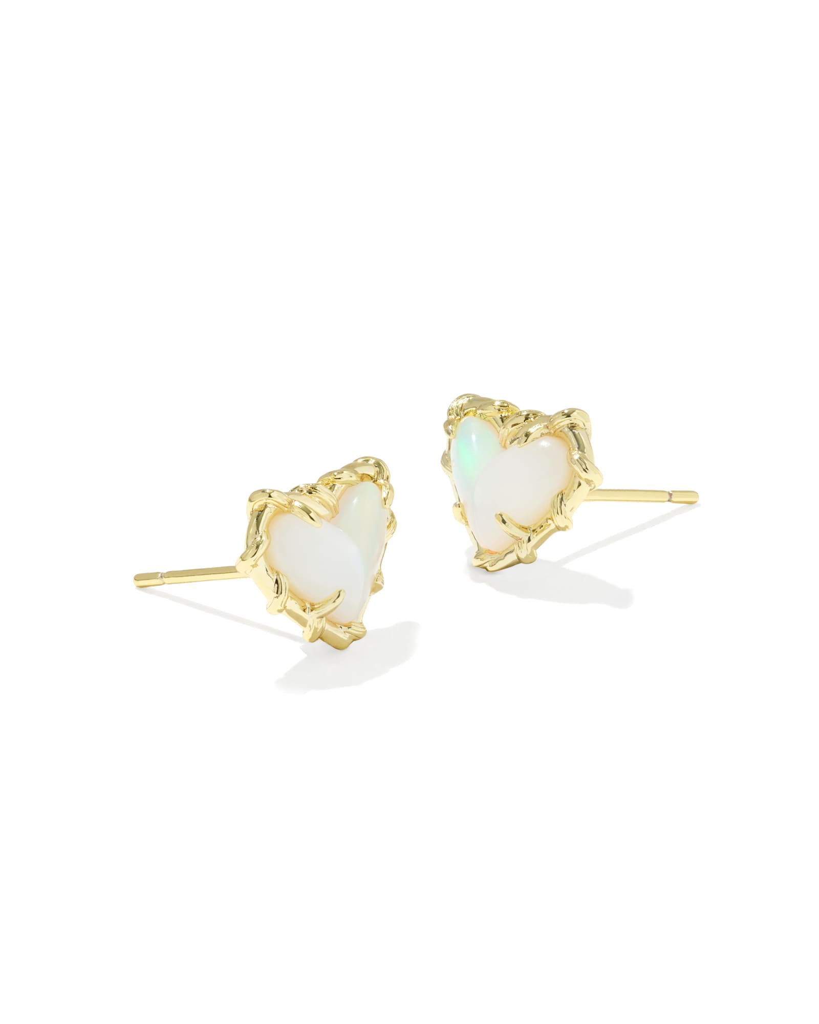Dolly Parton x Kendra Scott Patchwork Ari Heart Gold Stud Earrings | Mix